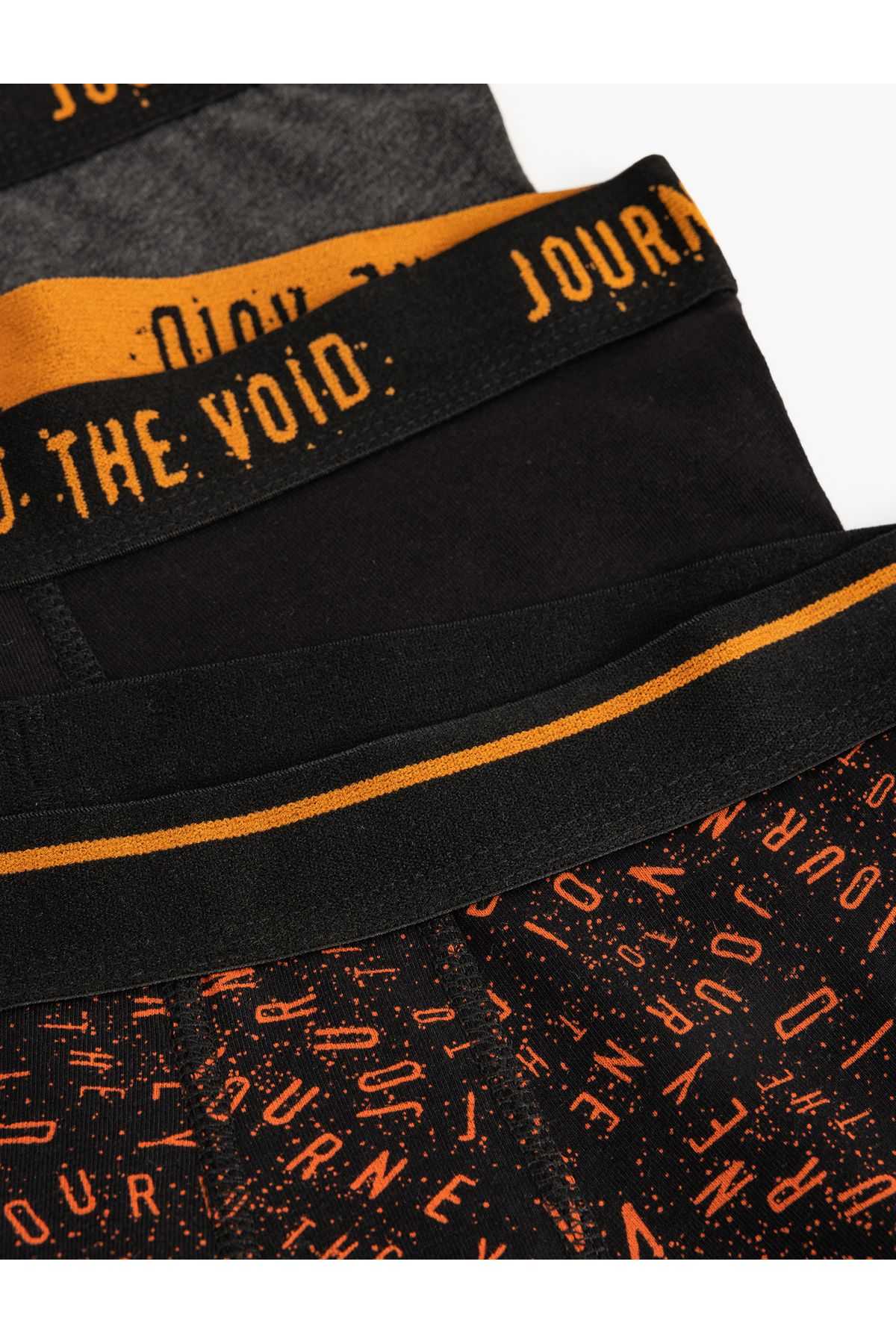 ست باکسر 3 عددی شعار چاپ شده نخی