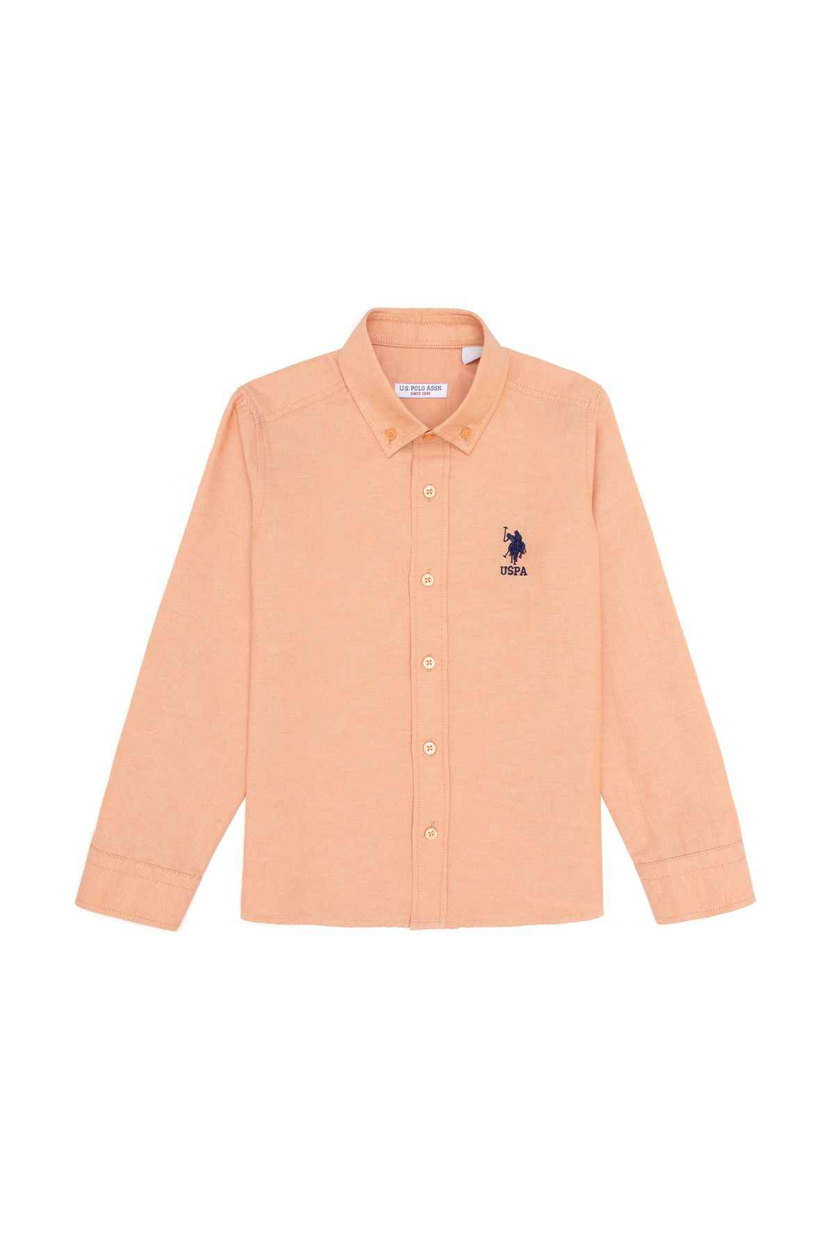 پیراهن پایه آستین بلند پسرانه شتری 50266085-VR015