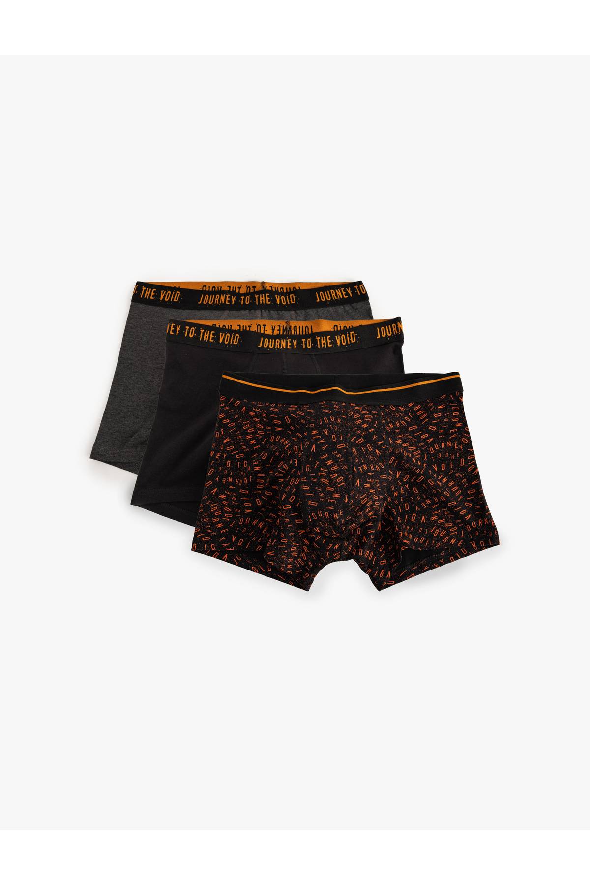 ست باکسر 3 عددی شعار چاپ شده نخی