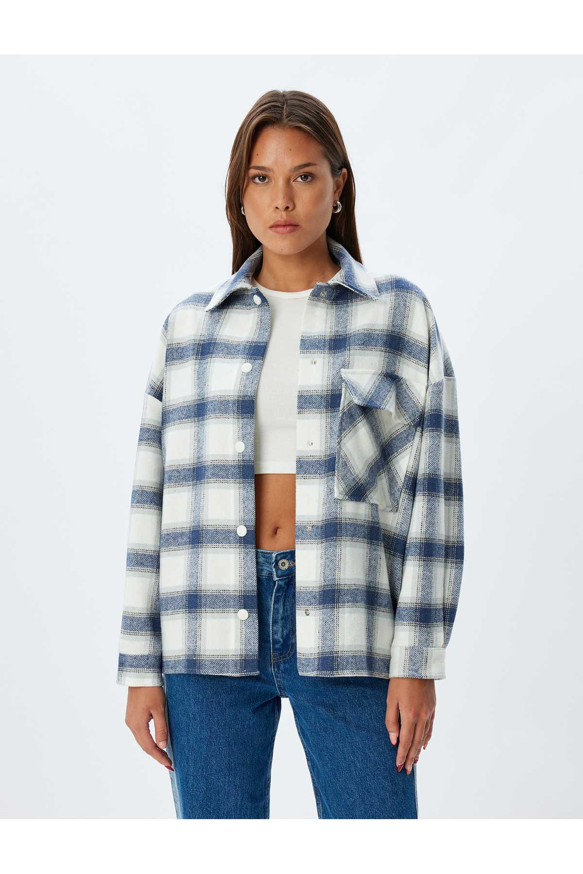 کت پیراهن تک جیب آستین بلند مفصل