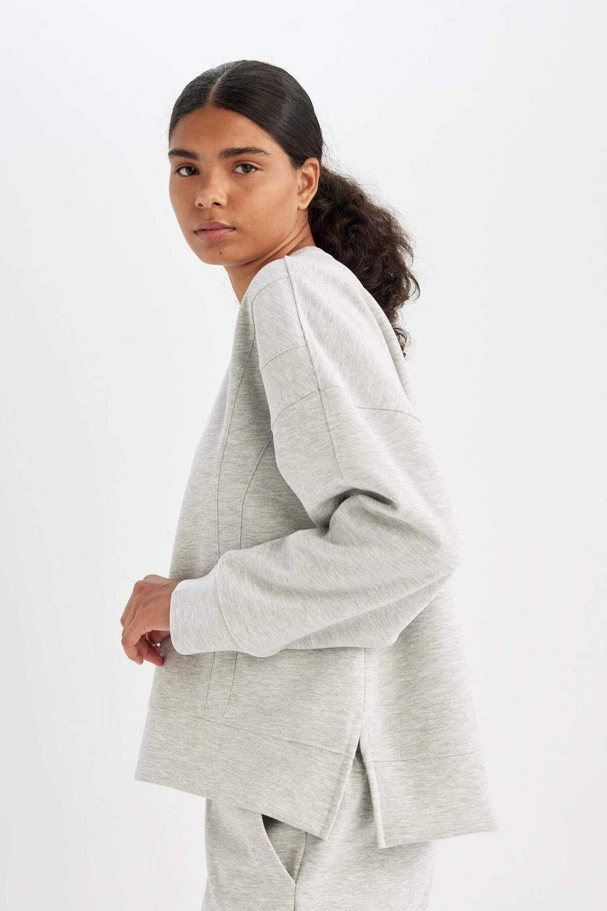 سویشرت پارچه ای ورزشکار غواصی Fit Crew Neck