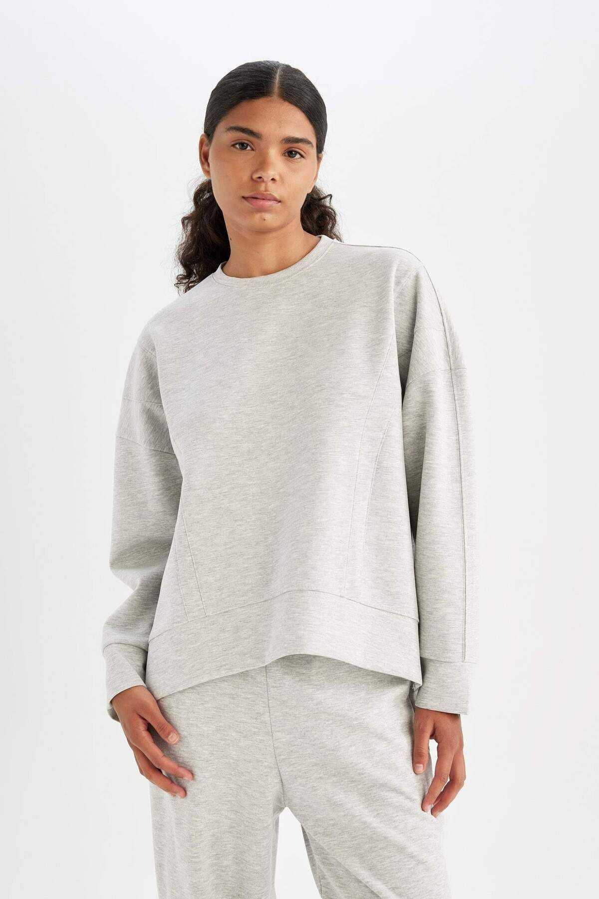 سویشرت پارچه ای ورزشکار غواصی Fit Crew Neck