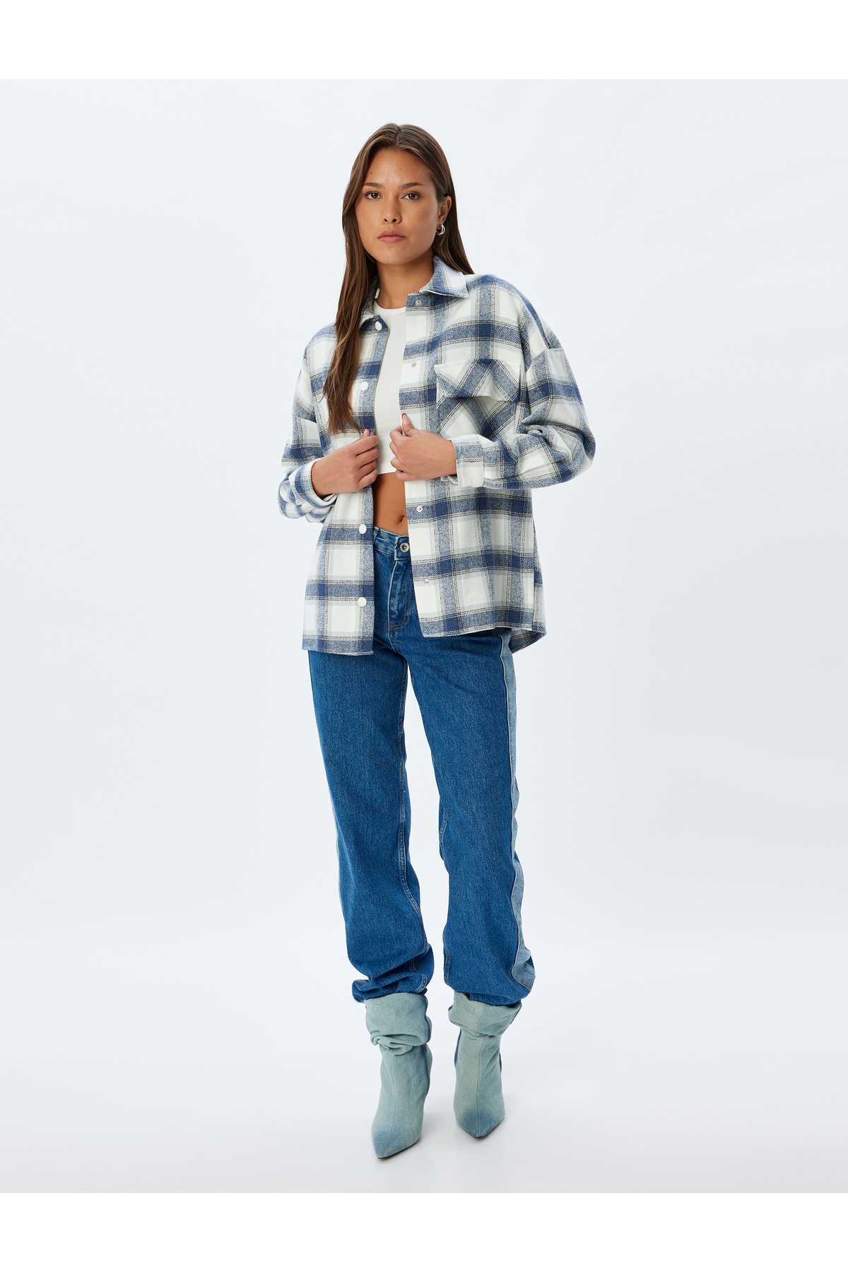 کت پیراهن تک جیب آستین بلند مفصل