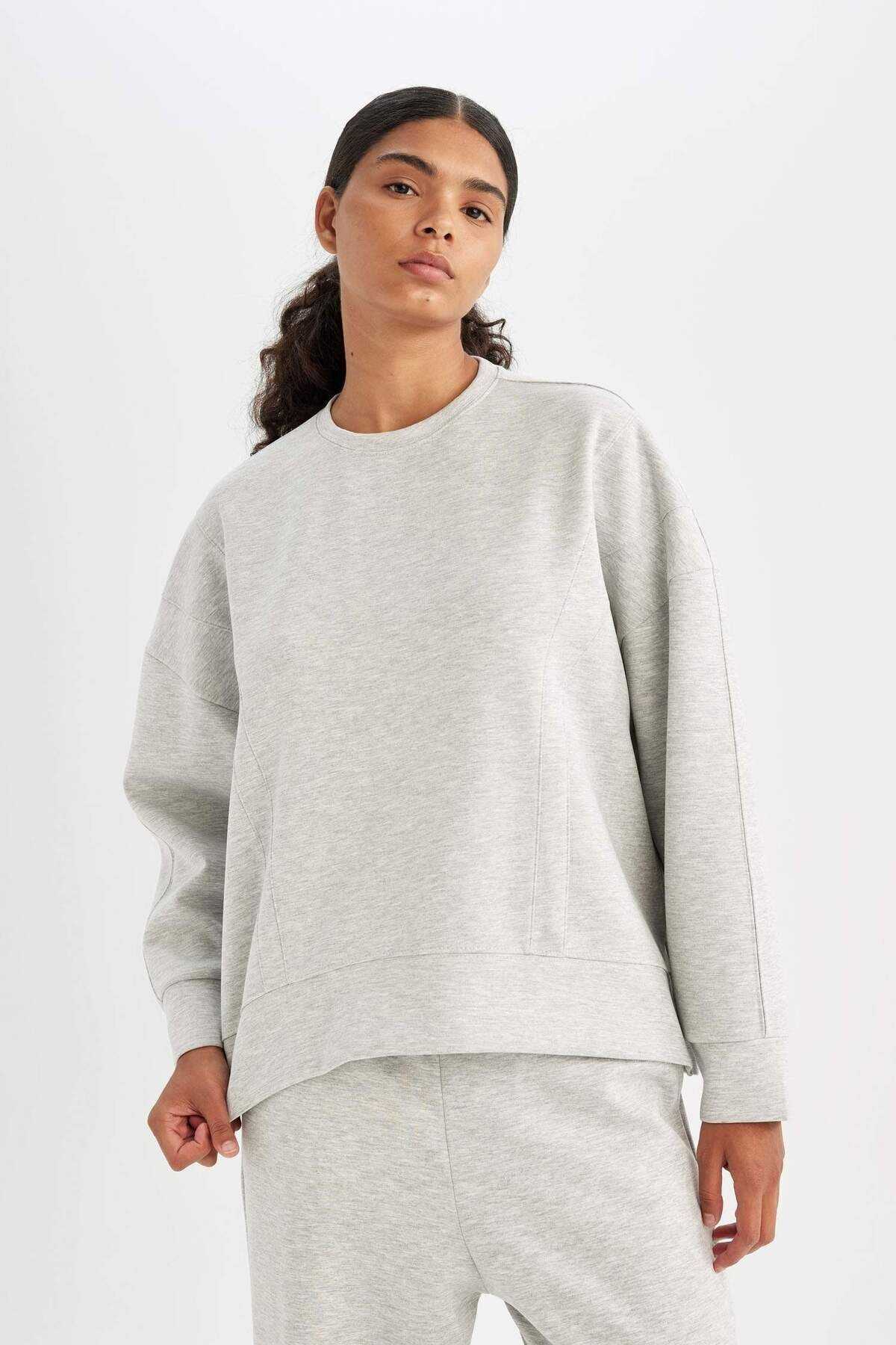 سویشرت پارچه ای ورزشکار غواصی Fit Crew Neck