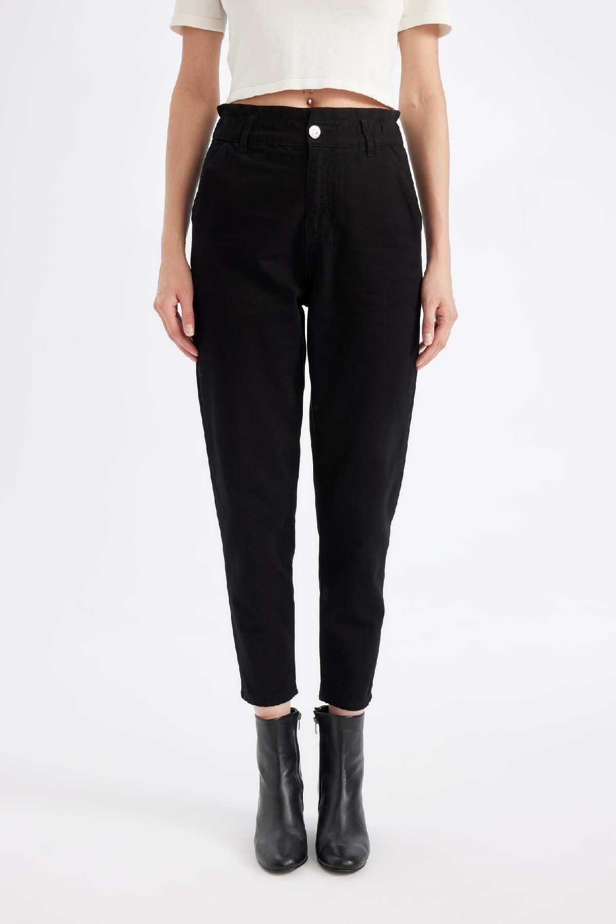 شلوار گاباردین کمری استاندارد با جیب S2790az24wn