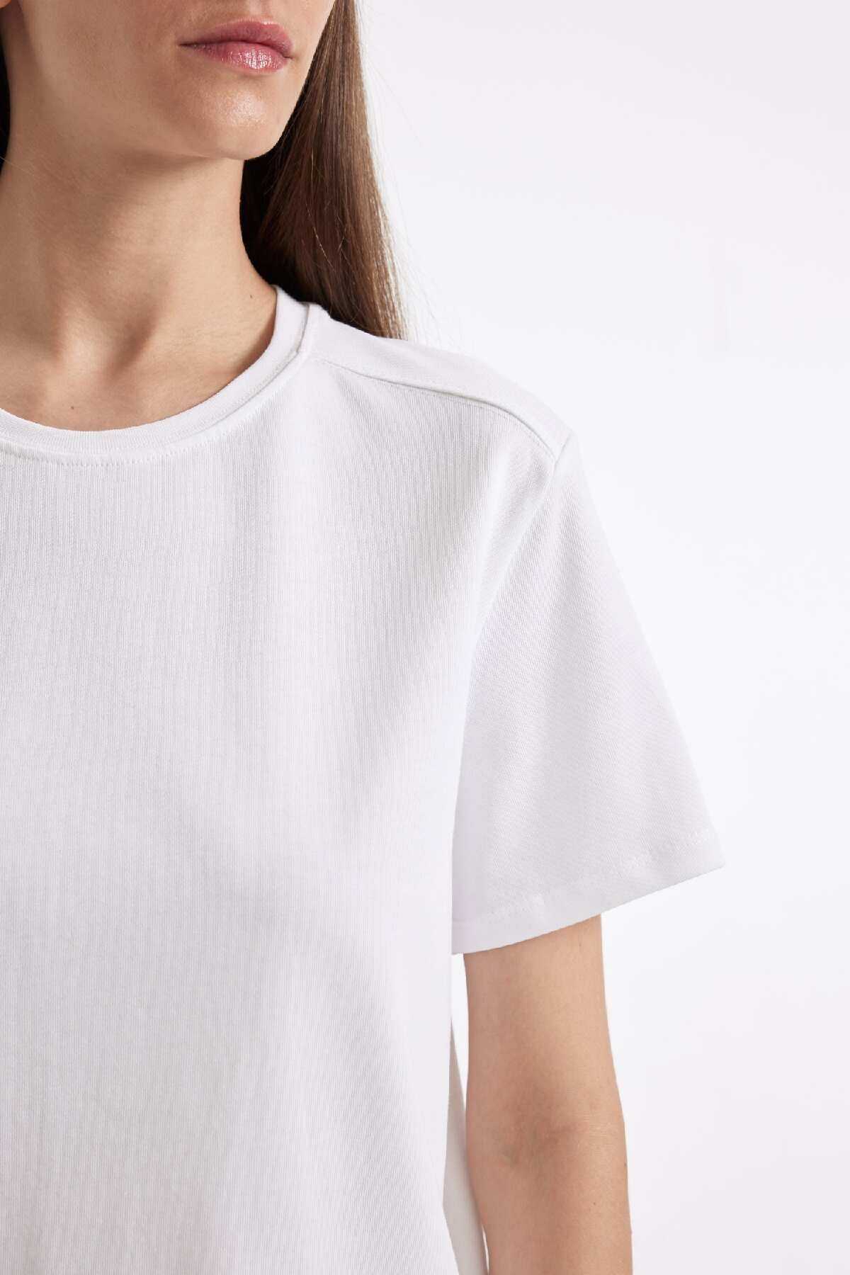 تیشرت آستین کوتاه یقه پریمیوم با تناسب معمولی