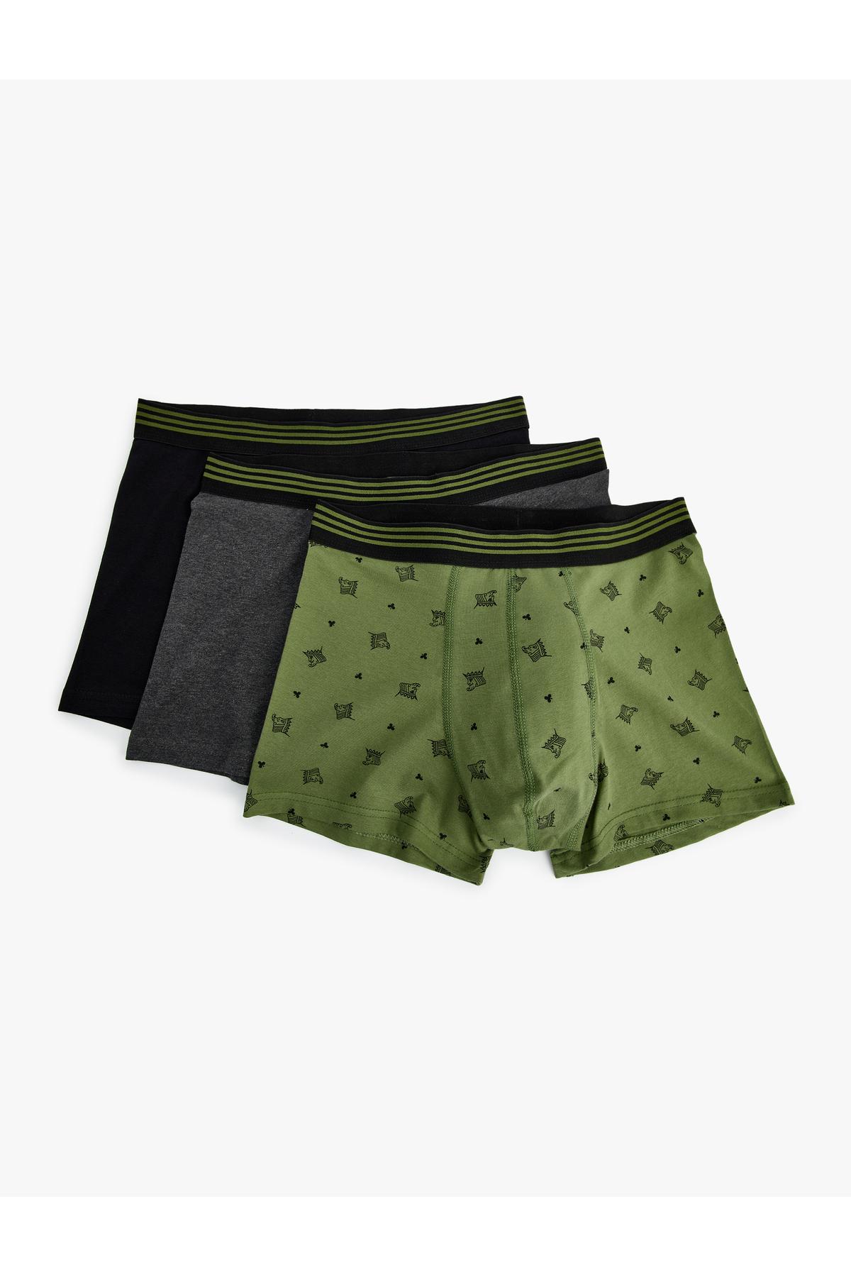 ست باکسر 3 تکه بازی پنبه ای چاپ شده