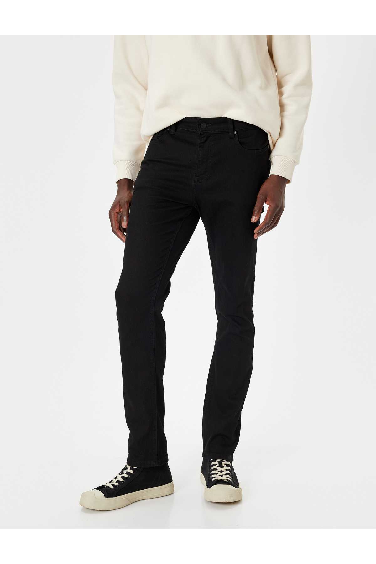 شلوار جین باریک کمر معمولی - براد جین