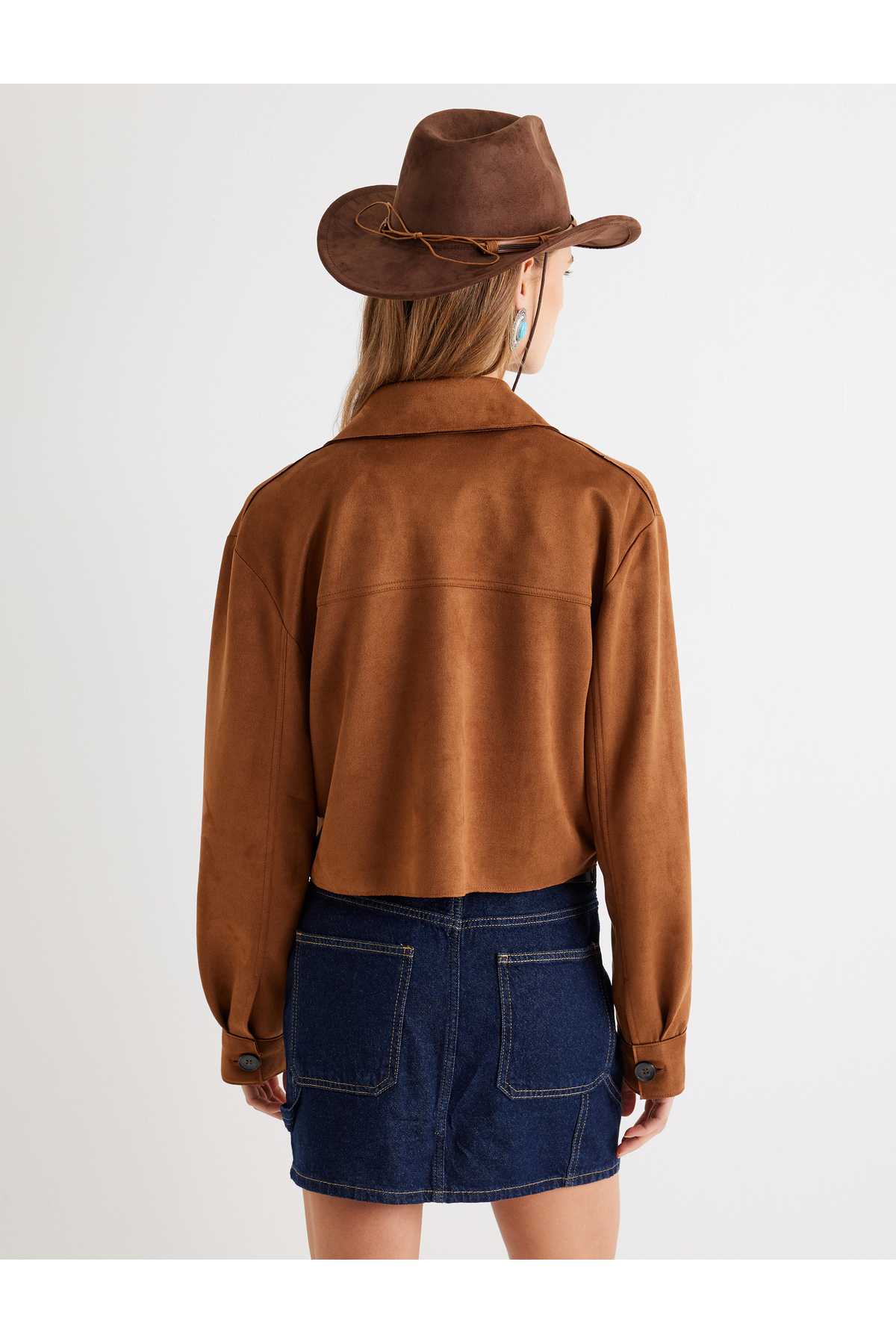 کت زنانه قهوه ای روشن