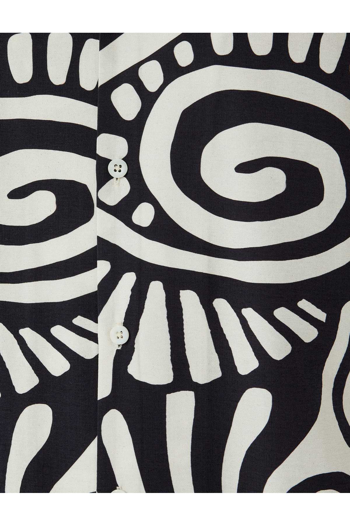 پیراهن آستین کوتاه ویسکوز طرح دار