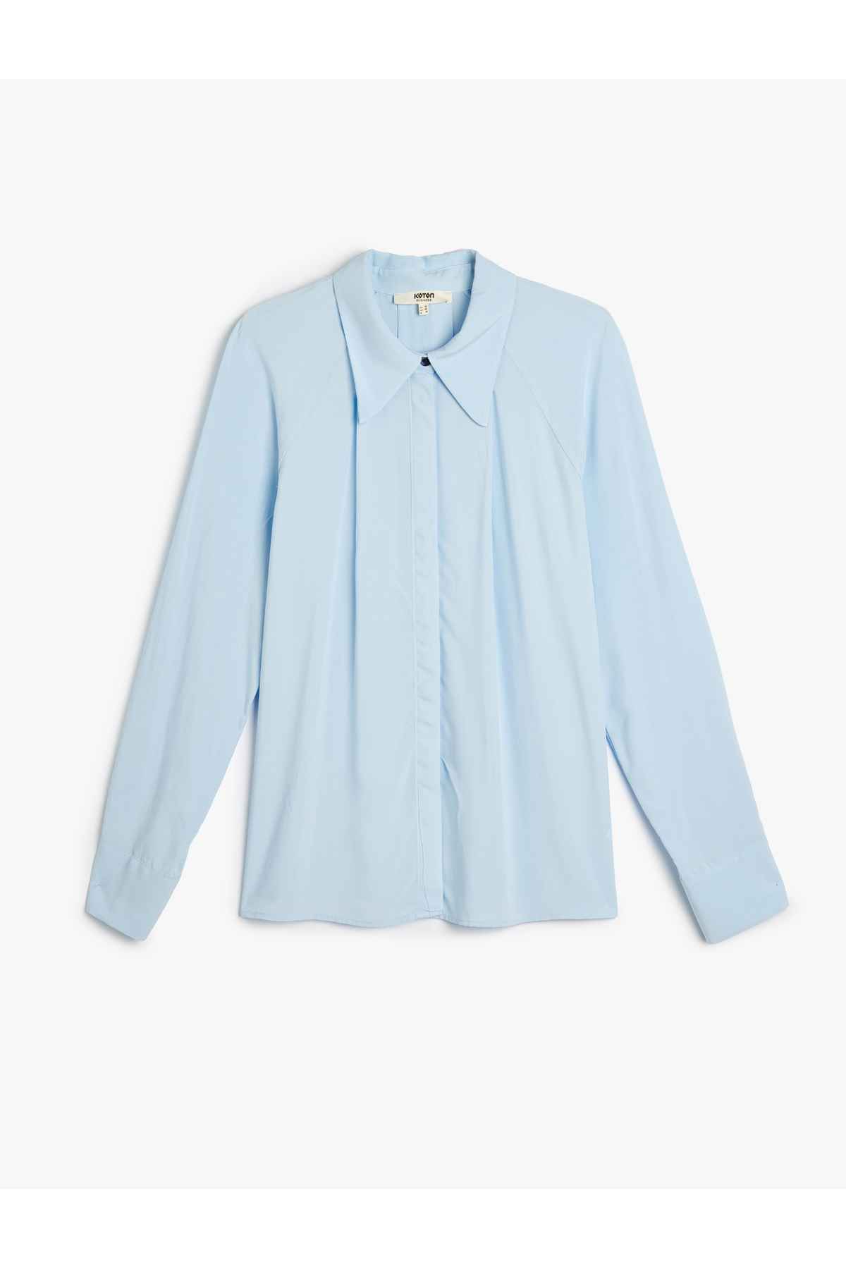 پیراهن ویسکوز آستین بلند یقه نوک تیز مناسب