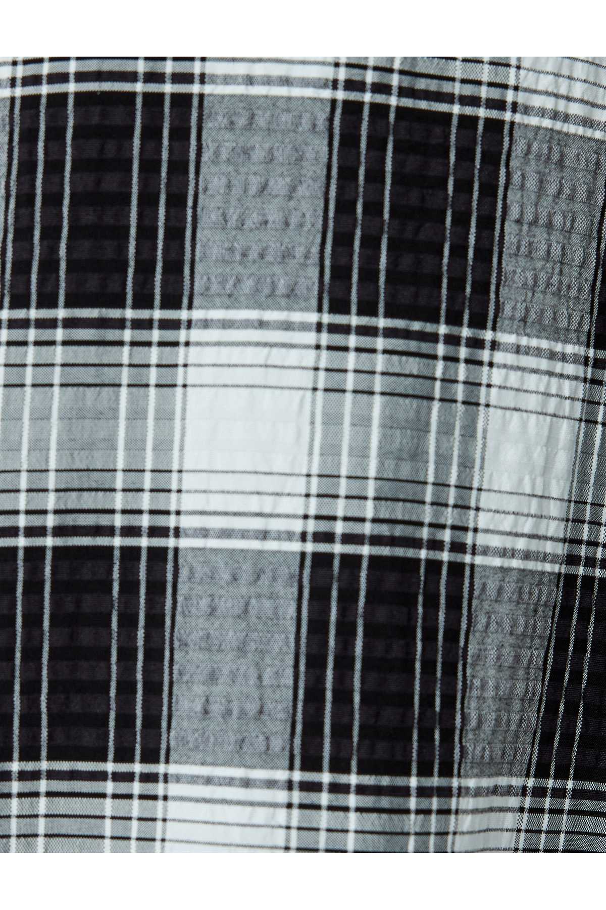 پیراهن آستین کوتاه با طرح ترکیبی نخی