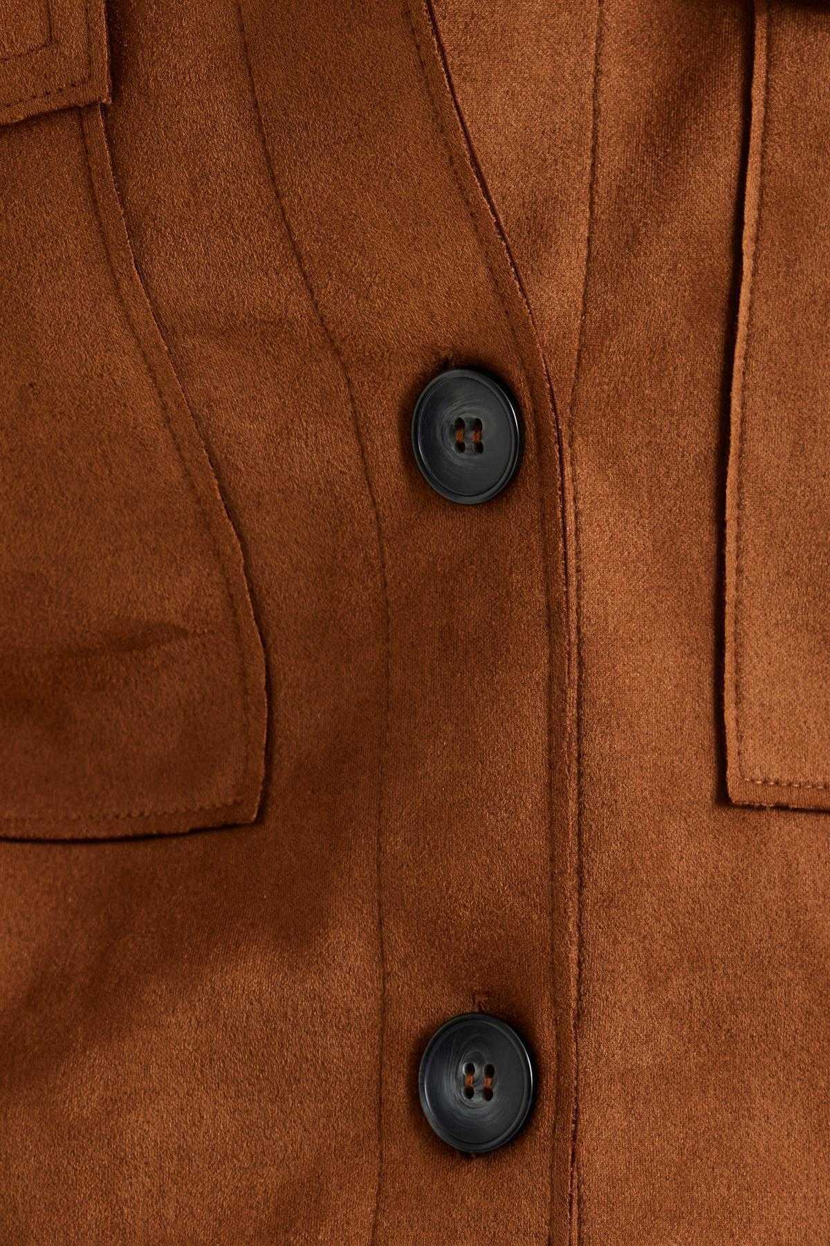 کت زنانه قهوه ای روشن