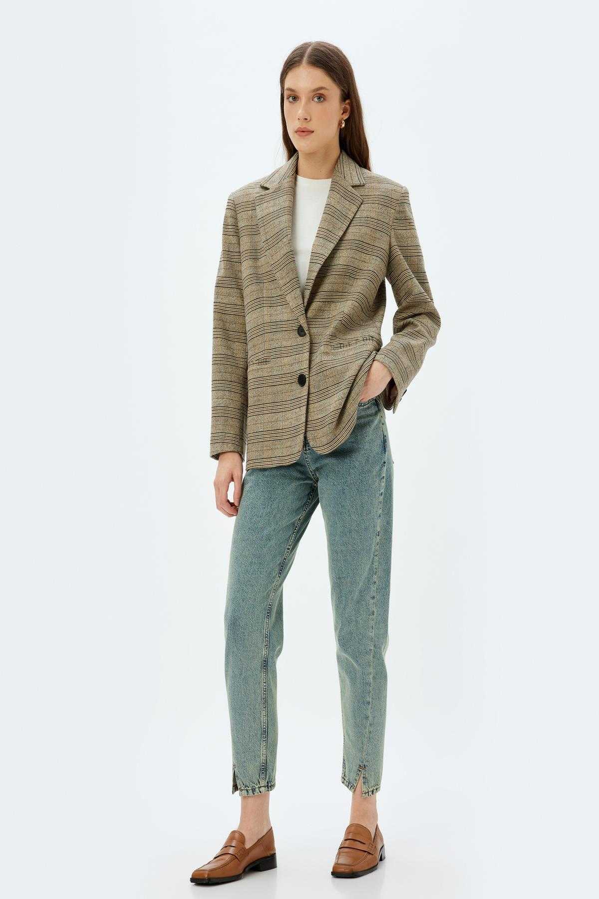 شلوار جین زنانه نیلی متوسط