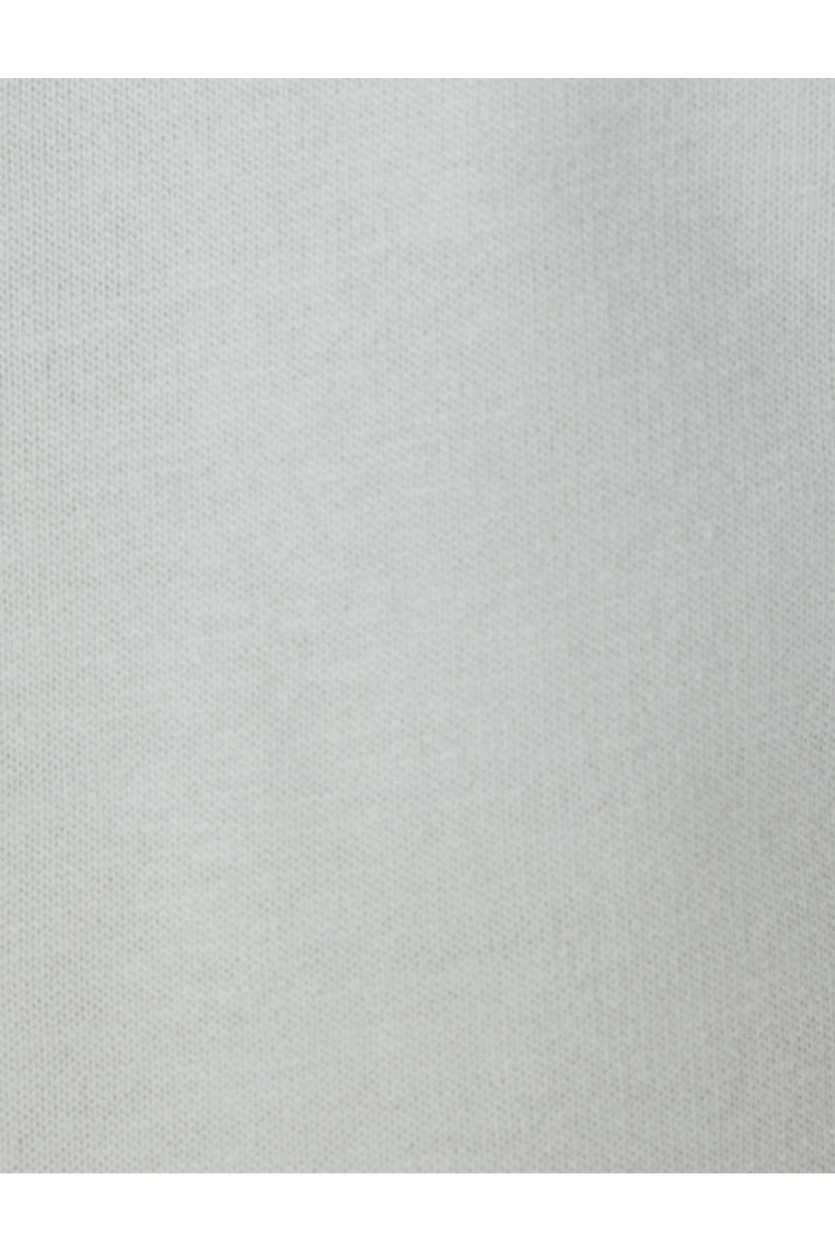 تیشرت با یقه آستین کوتاه نخی با چاپ پشت