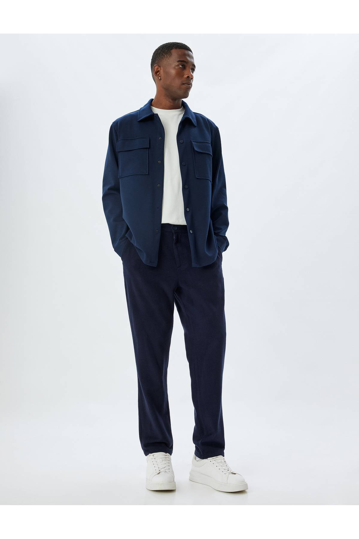 شلوار ورزشی با جیب زیپ کمر توری و ترکیب پنبه