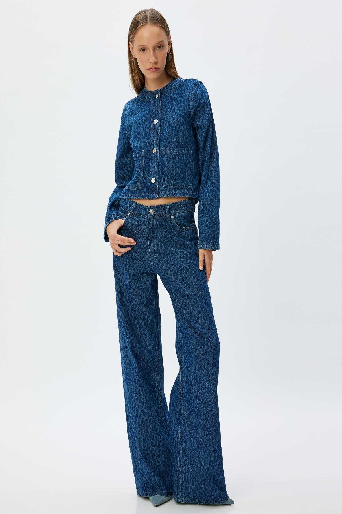 کت زنانه نیلی متوسط