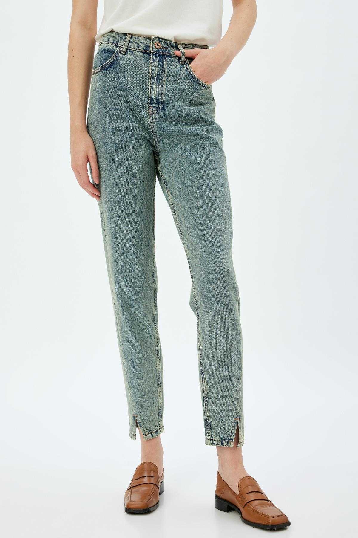 شلوار جین زنانه نیلی متوسط