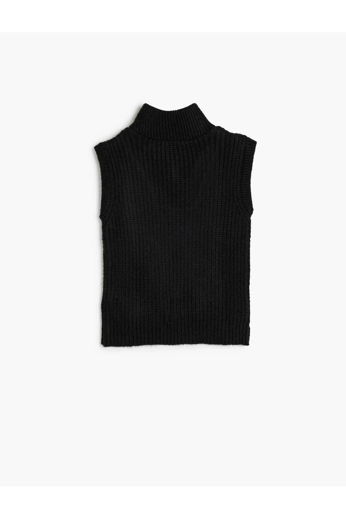 ژاکت بافتنی یقه نیم زیپ آستین دار