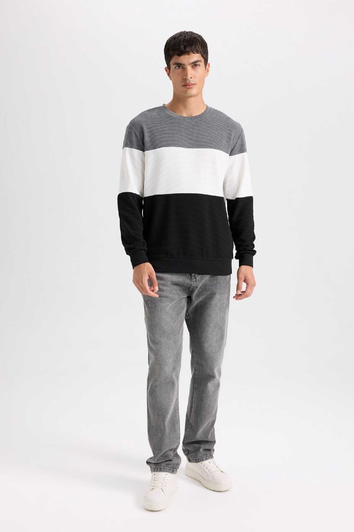 ژاکت ژاکارد یقه تناسب معمولی