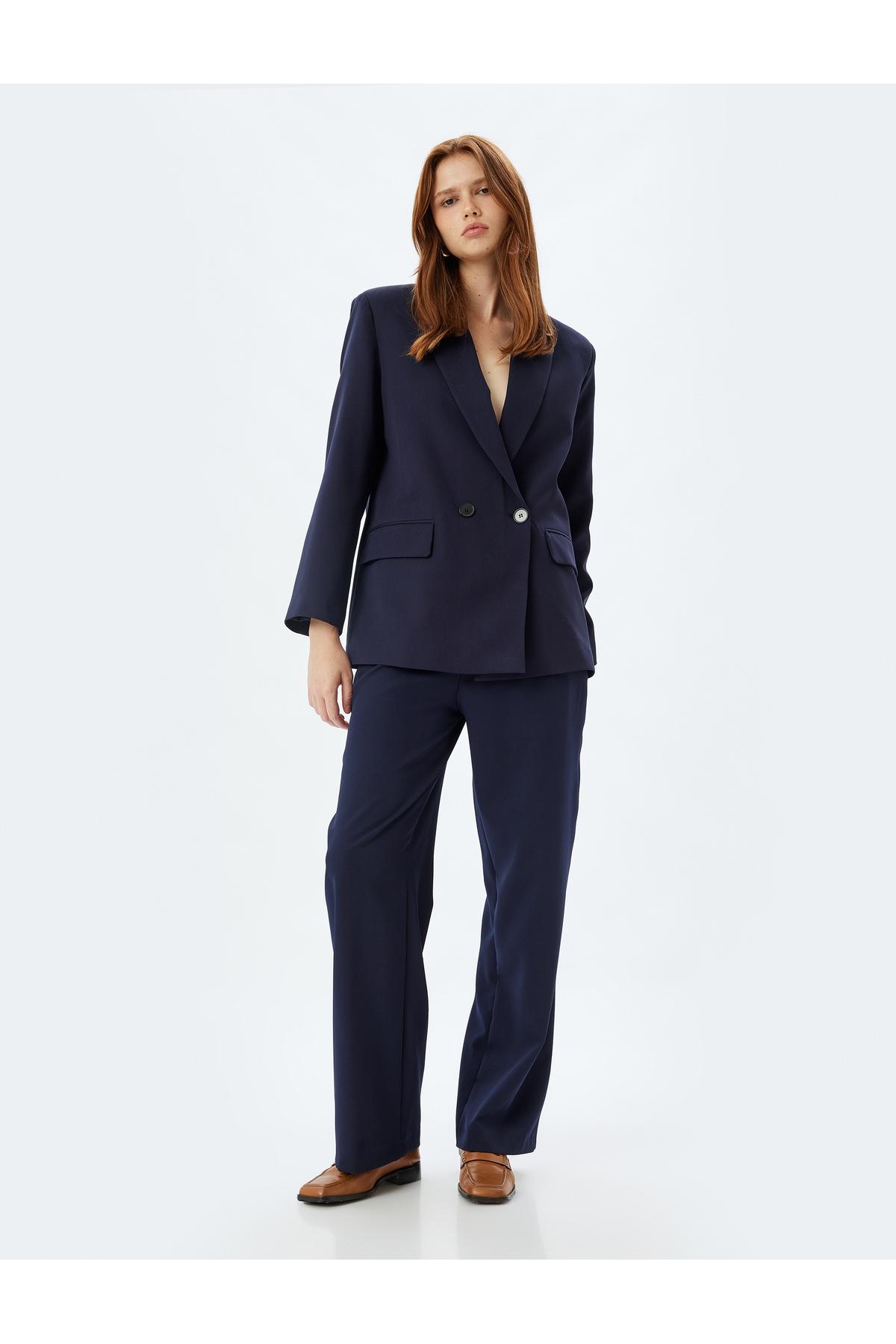 شلوار پارچه برش هویج به تفصیل