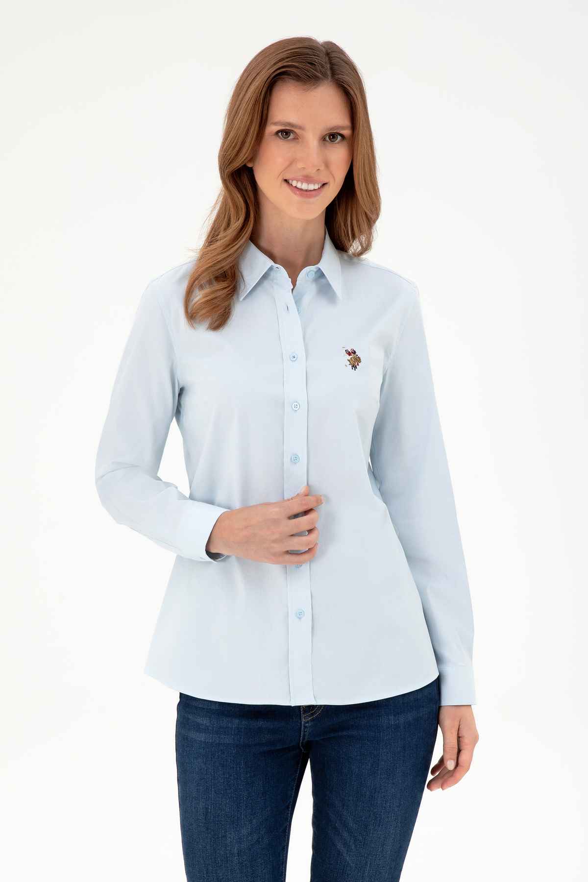 پیراهن پایه آستین بلند آبی سرمه ای زنانه 50295710-VR033