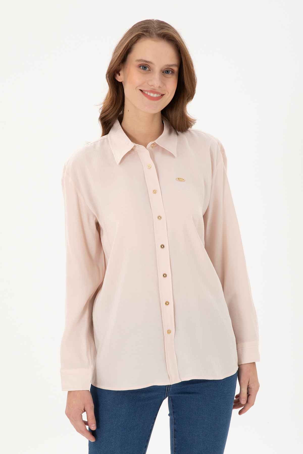 پیراهن آستین بلند بنفش زن 50289849-VR038