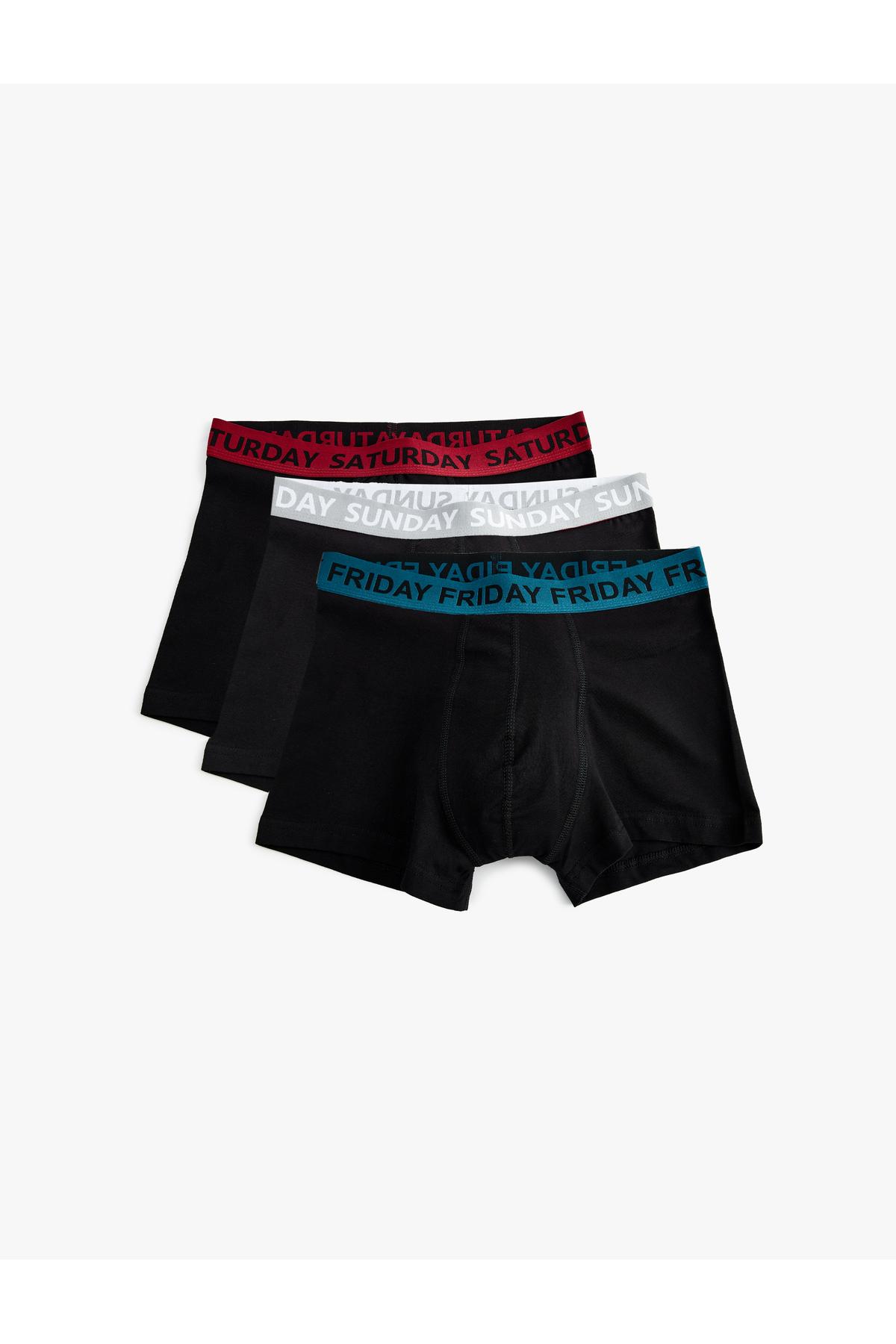 ست باکسر 3 عددی شعار چاپ شده نخی