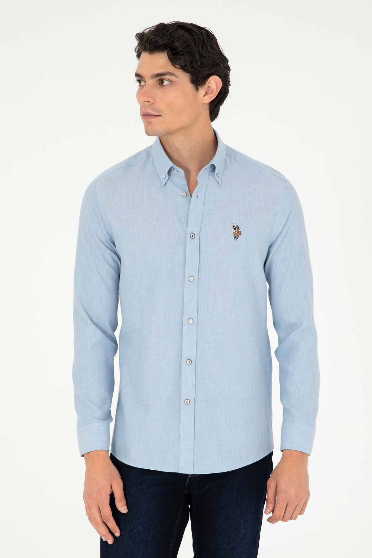 پیراهن مردانه آستین بلند پایه 50293980-VR046
