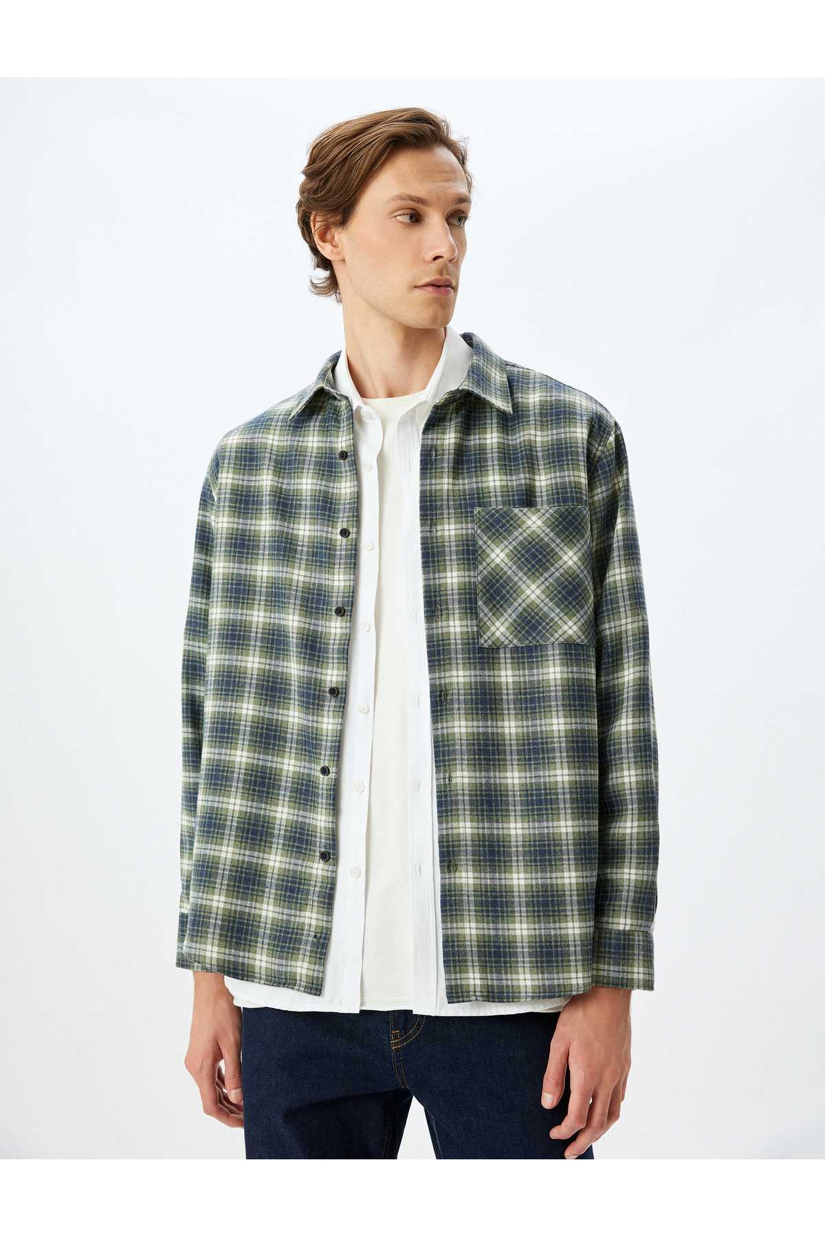 پیراهن آستین بلند نخی ترکیبی از جنس الوار جک