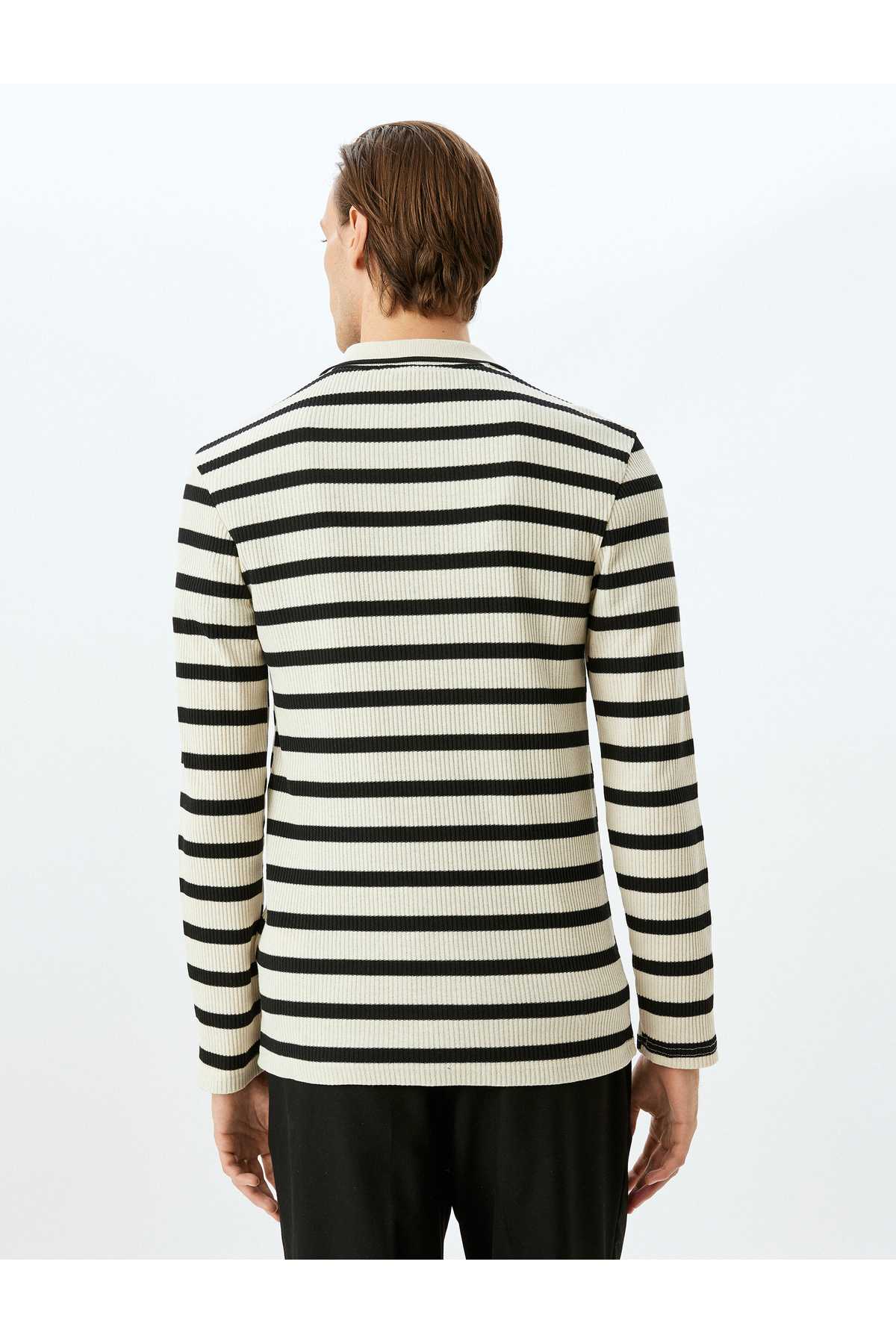 پلیور یقه پولو ترکیبی از پنبه