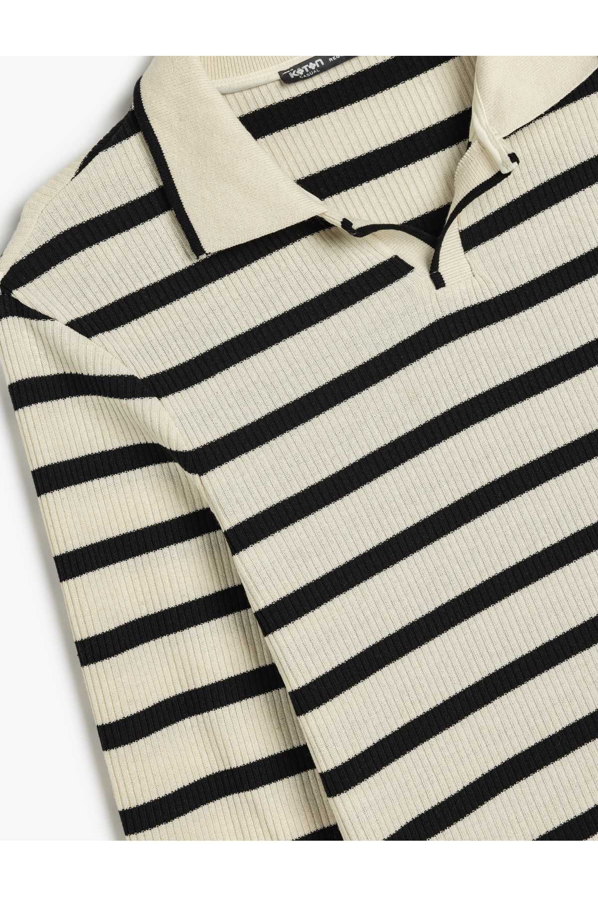 پلیور یقه پولو ترکیبی از پنبه