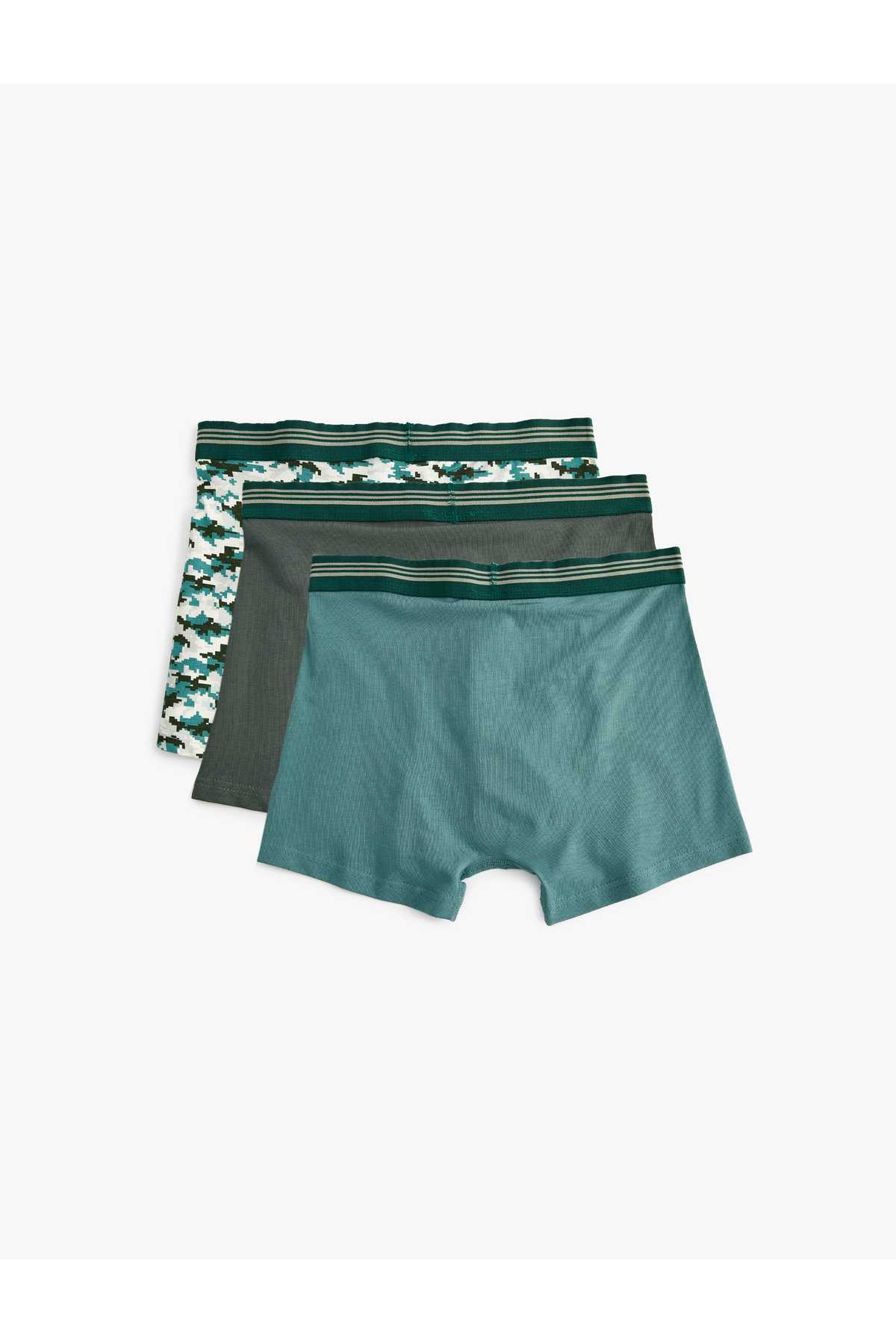 ست باکسر 3 تکه استتاری طرح دار نخی