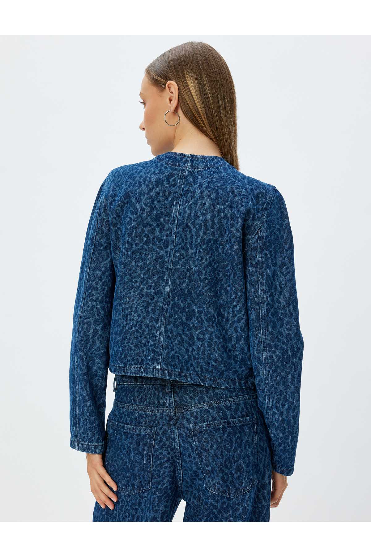 کت زنانه نیلی متوسط