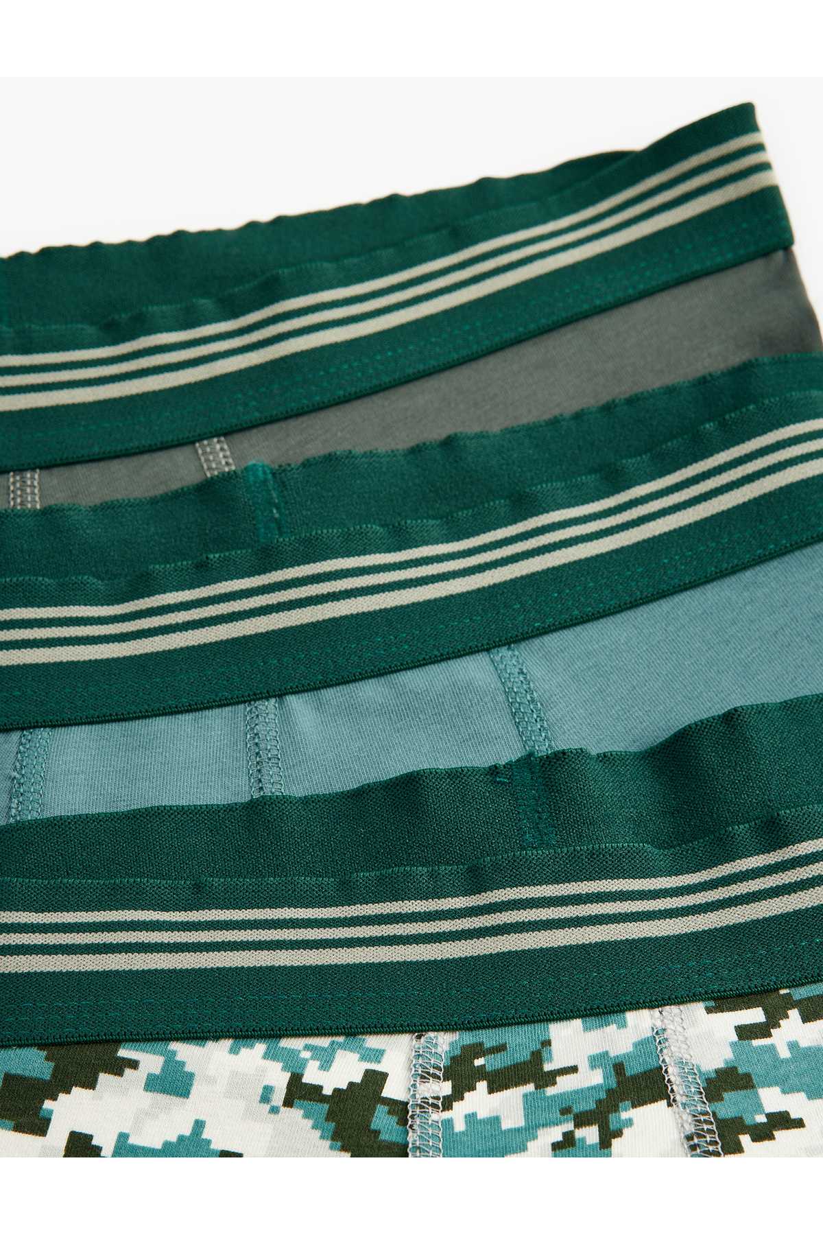 ست باکسر 3 تکه استتاری طرح دار نخی