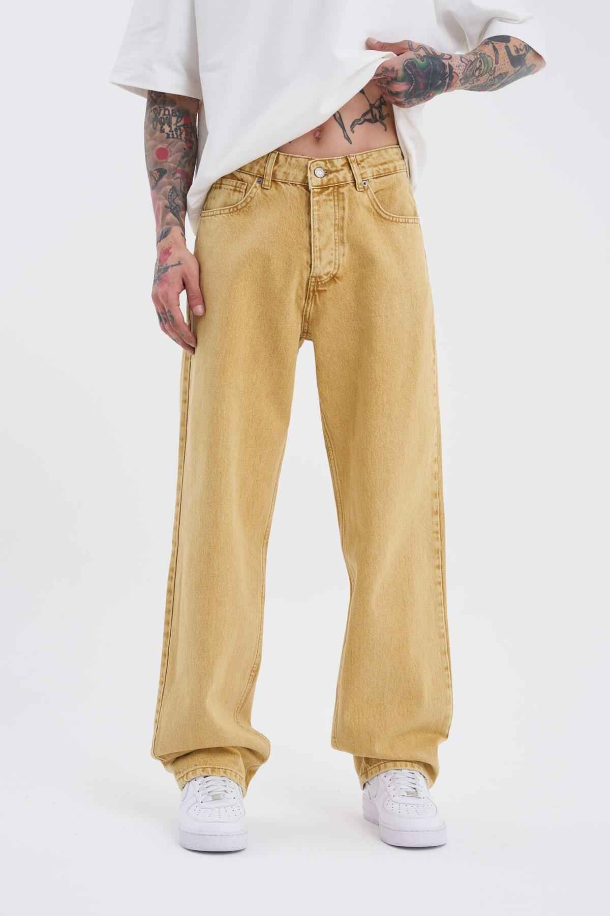 شلوار گشاد ژان اسید آبی