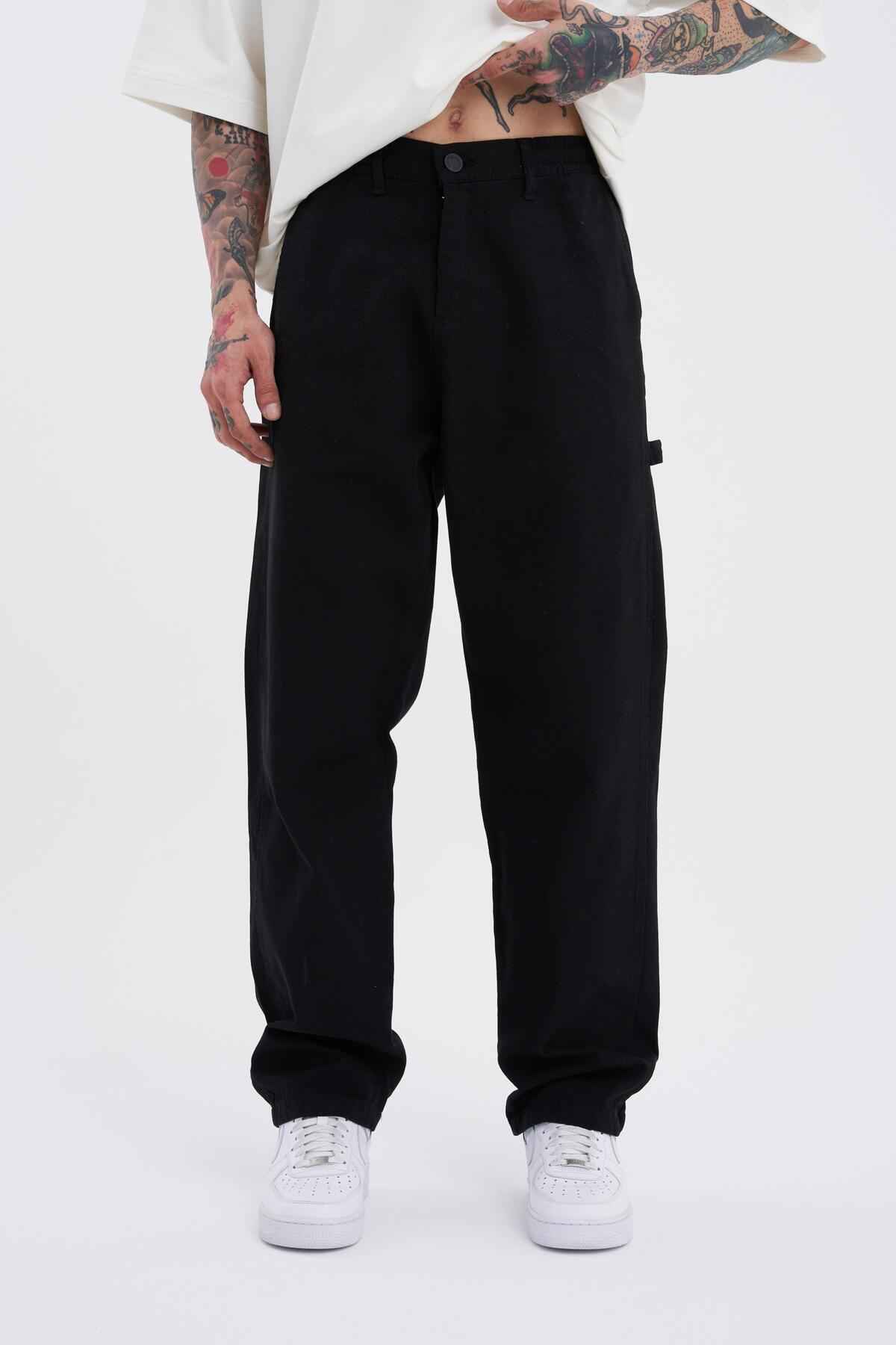 شلوار جین مشکی معمولی مردانه