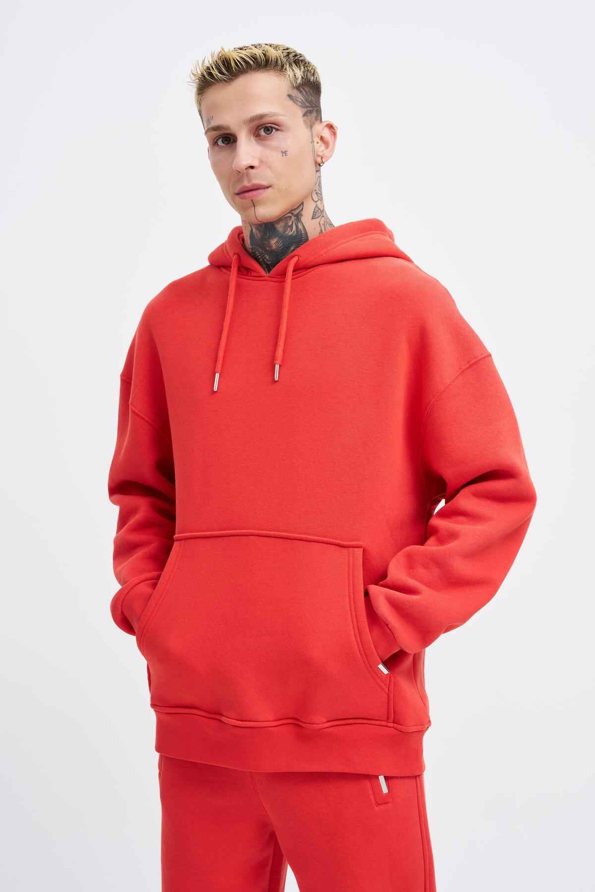 سویشرت جیبی سایز بزرگ یاسی یخی