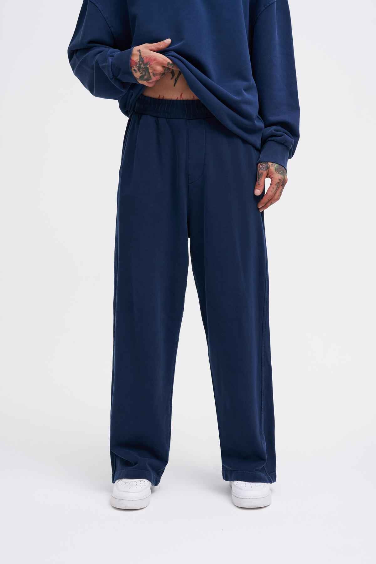 شلوار ورزشی گشاد گشاد ساده مردانه شسته شده