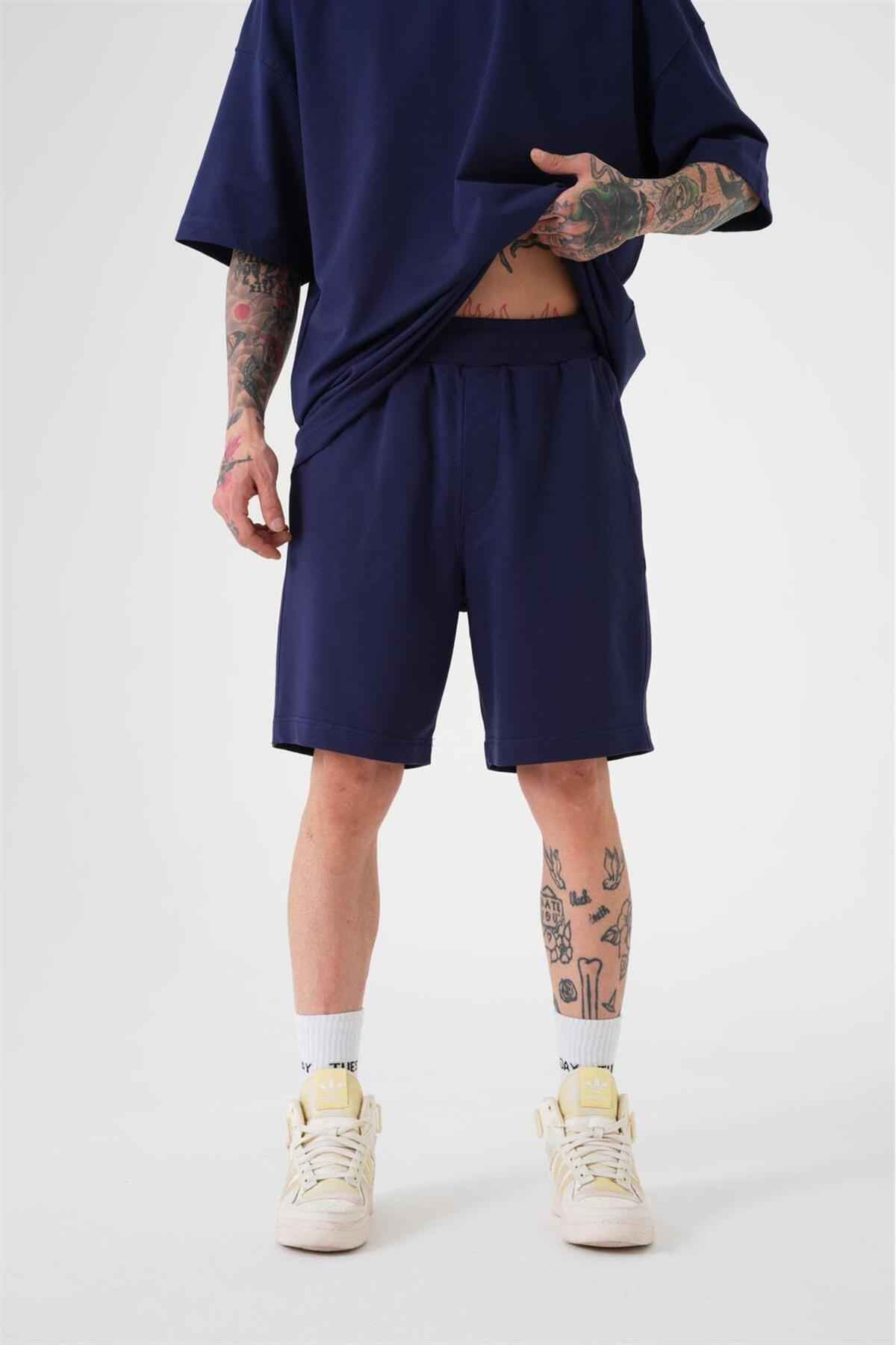 شلوارک طوسی نخی راحت با جیب ممتاز مردانه