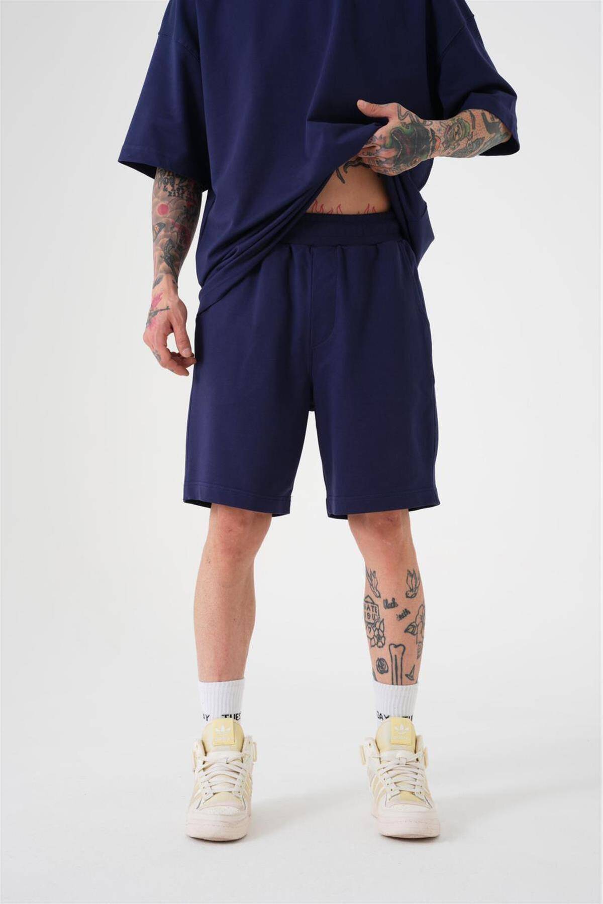 شلوارک طوسی نخی راحت با جیب ممتاز مردانه