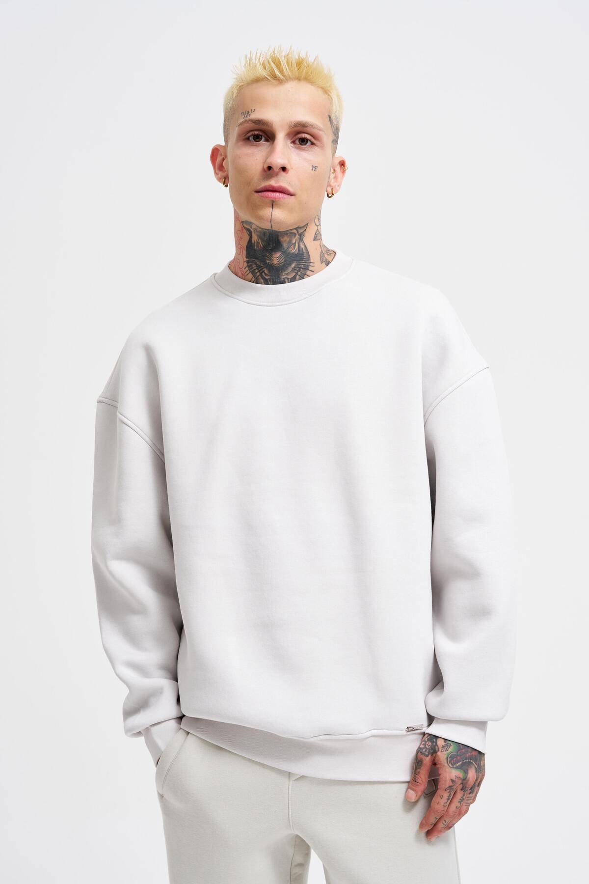 سویشرت مردانه اور سایز سبک بژ روشن