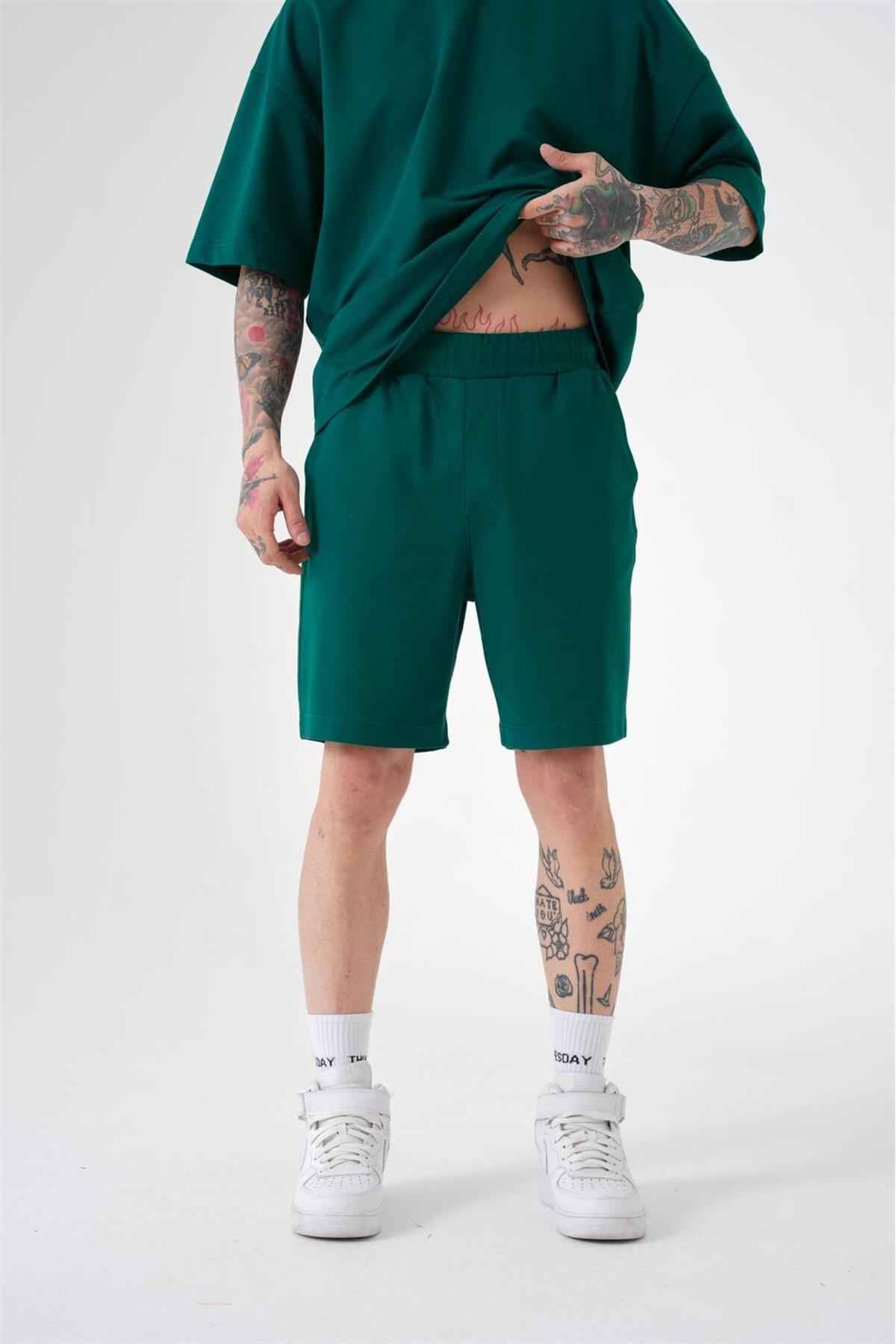 شلوارک طوسی نخی راحت با جیب ممتاز مردانه