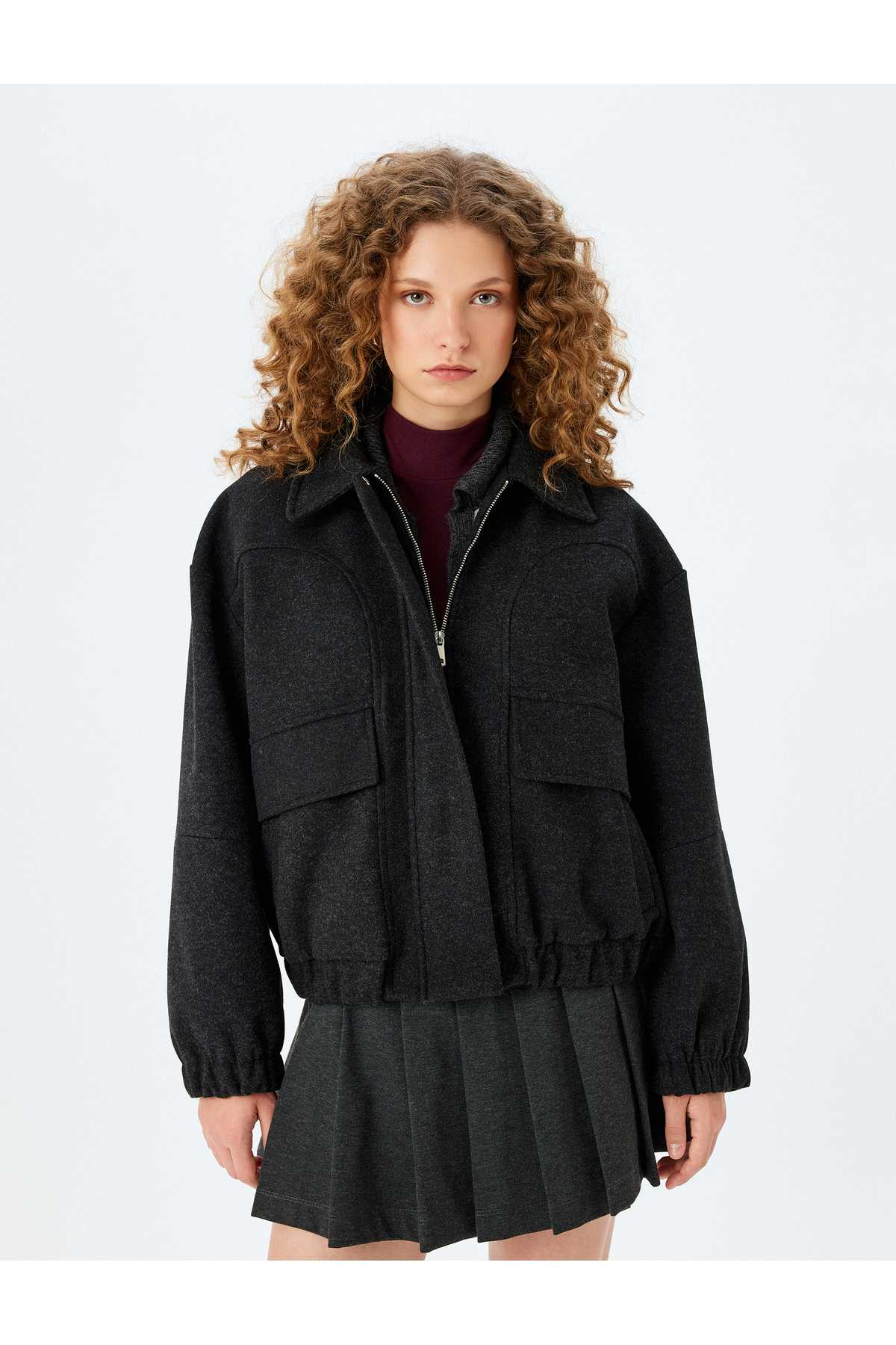 ژاکت زیپ کلاسیک کلاسیک ژاکت بزرگ