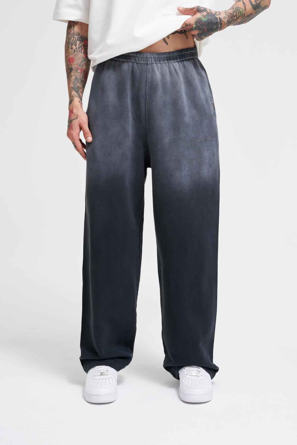 شلوار گرمکن آبی گشاد گشاد مردانه Grandient Washed