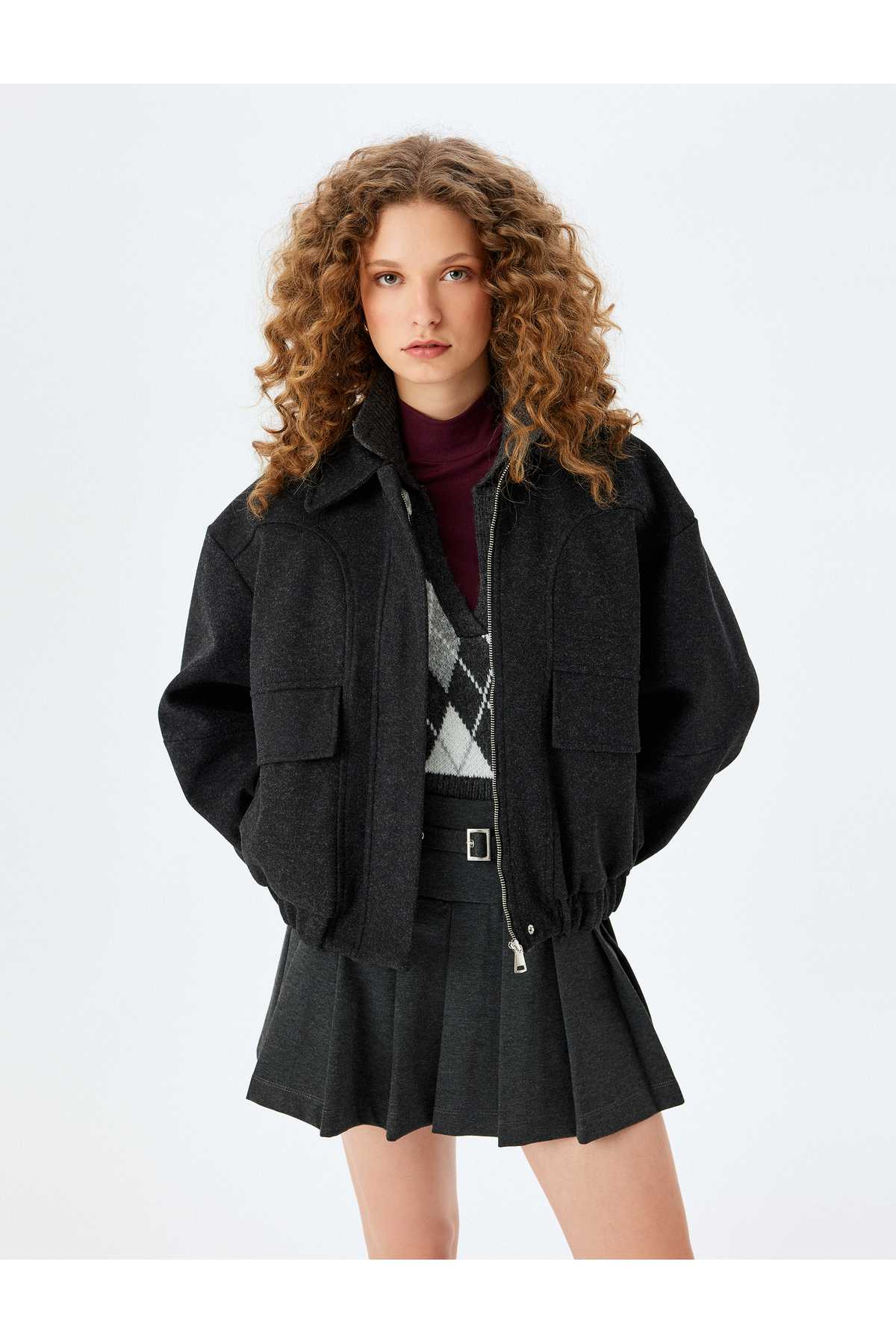 ژاکت زیپ کلاسیک کلاسیک ژاکت بزرگ