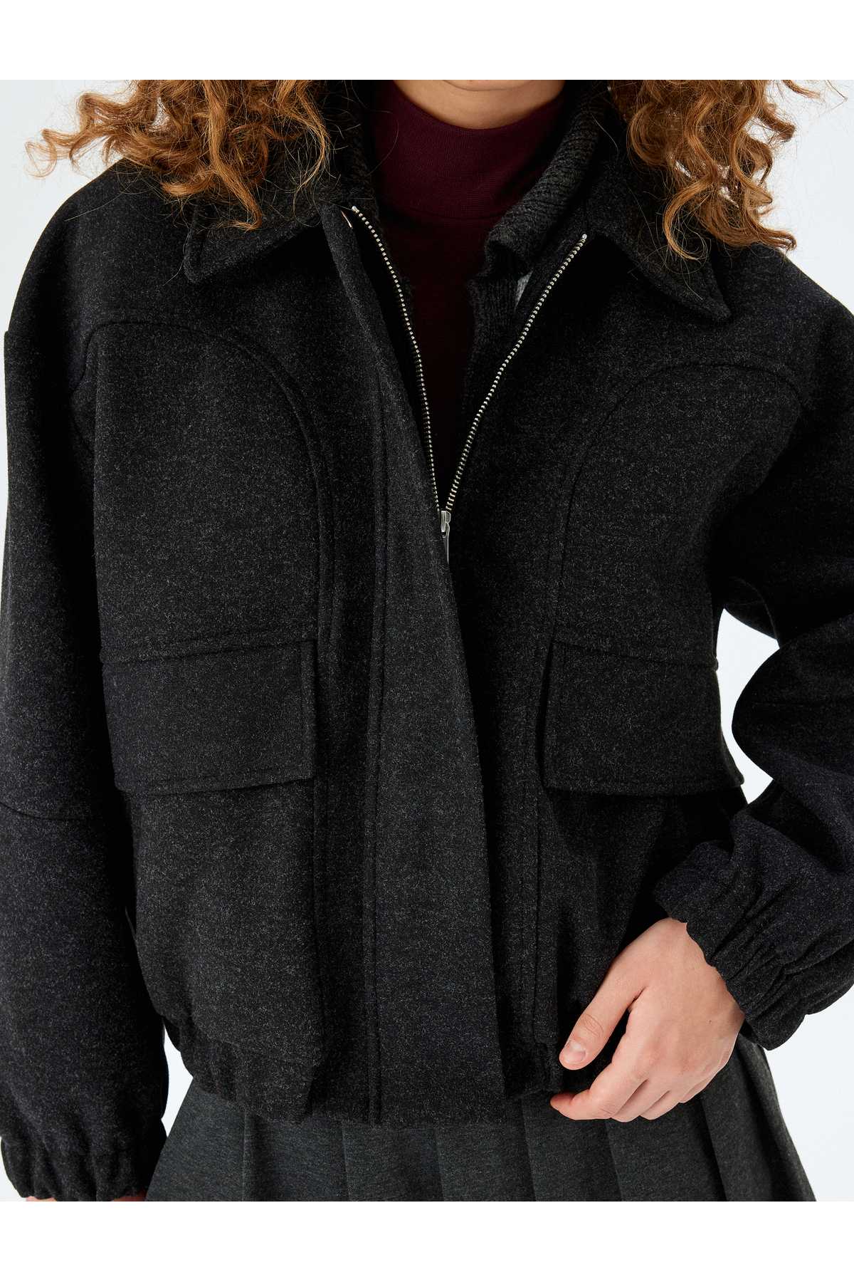 ژاکت زیپ کلاسیک کلاسیک ژاکت بزرگ