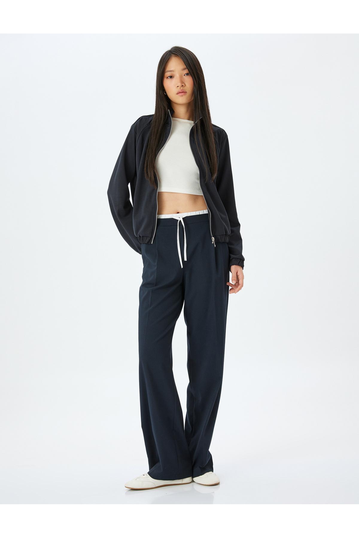 پارچه معین مخلوط با ژاکت فصلی بمب افکن جیب یقه قائم