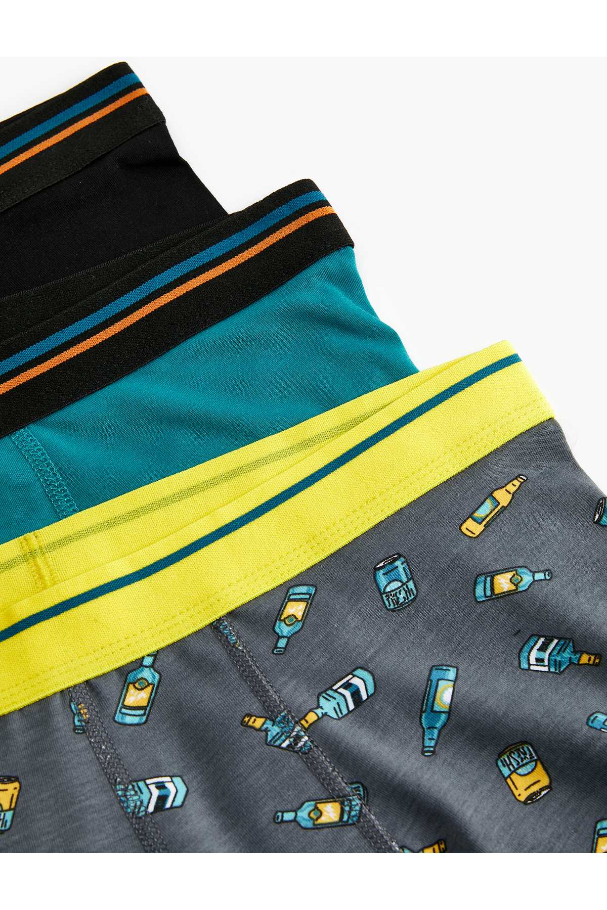 ست باکسر 3 تکه چاپ شده در بطری پنبه ای