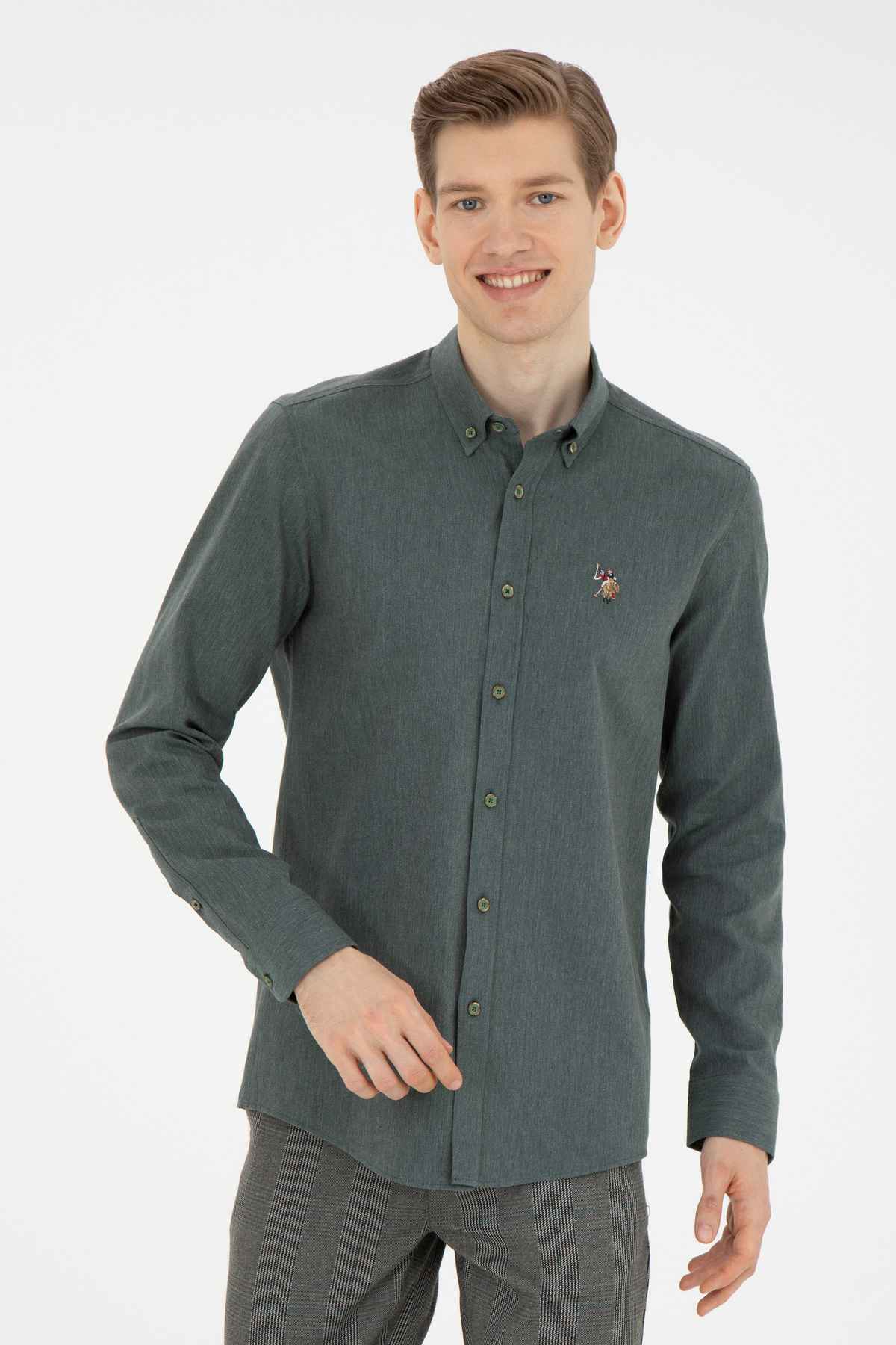 پایه. پولو اسن. پیراهن باریک مردانه - G081SZ004-000-